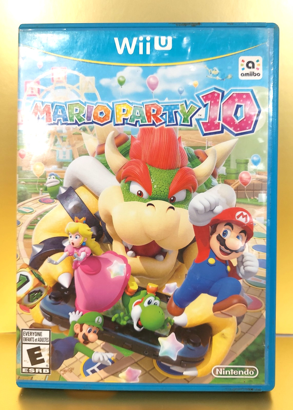 MARIO PARTY 10 Nintendo Wii U Complete Disc Case Manual CAR RACING E VIDEO GAME