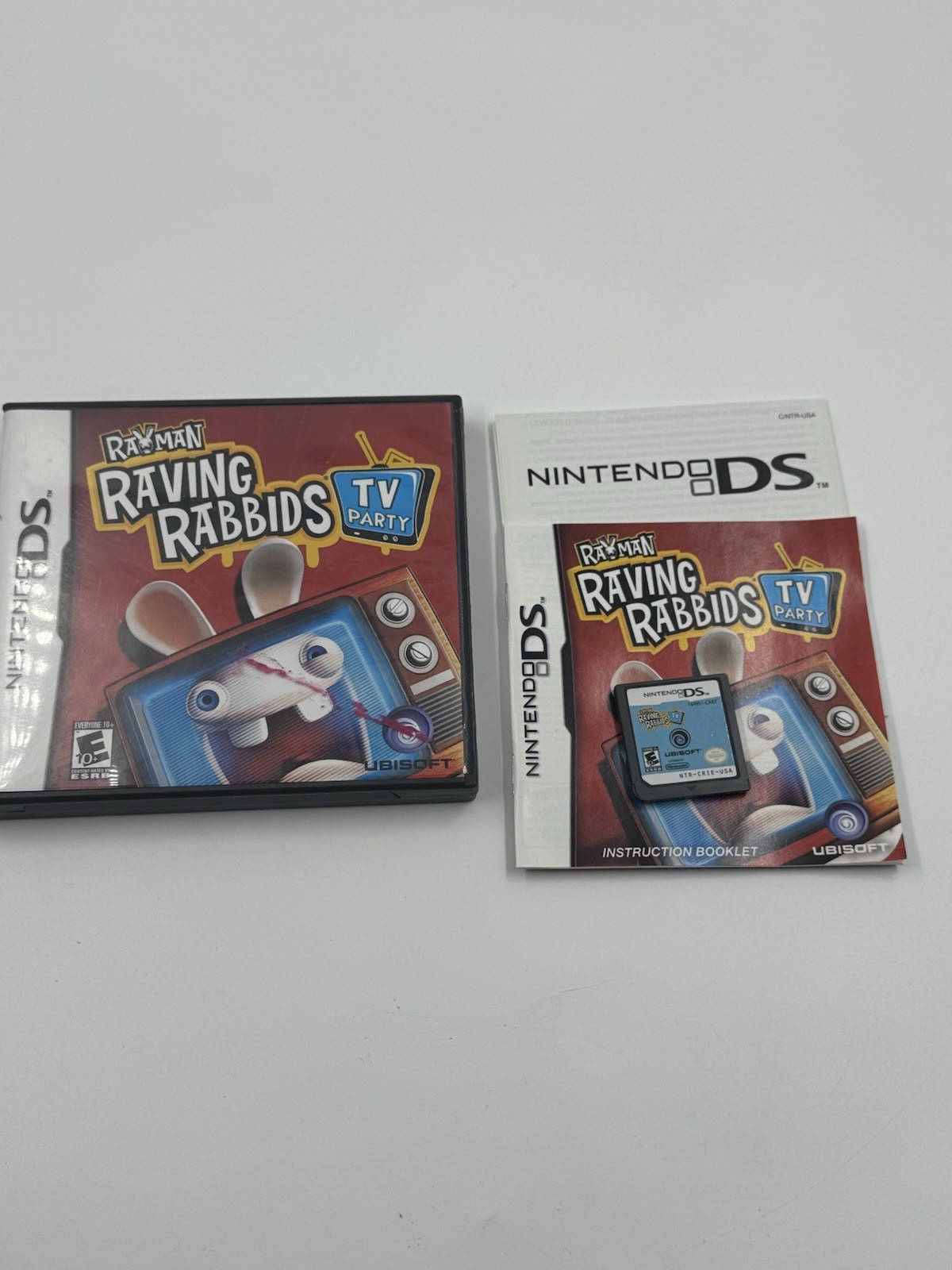 Rayman Raving Rabbids TV Party (Nintendo DS, 2008) CIB Complete w/ Manual Tested