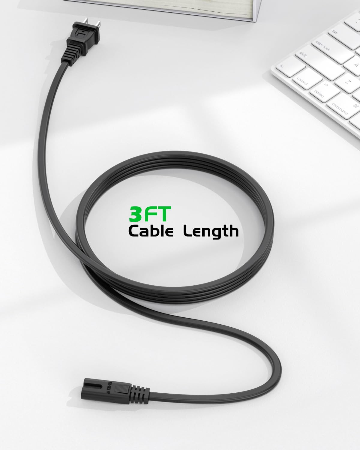3 Ft AC Power Cord Cable Fit for Sony PS5 PS4 PS3 Slim Playstation 5 4 3, Xbox S