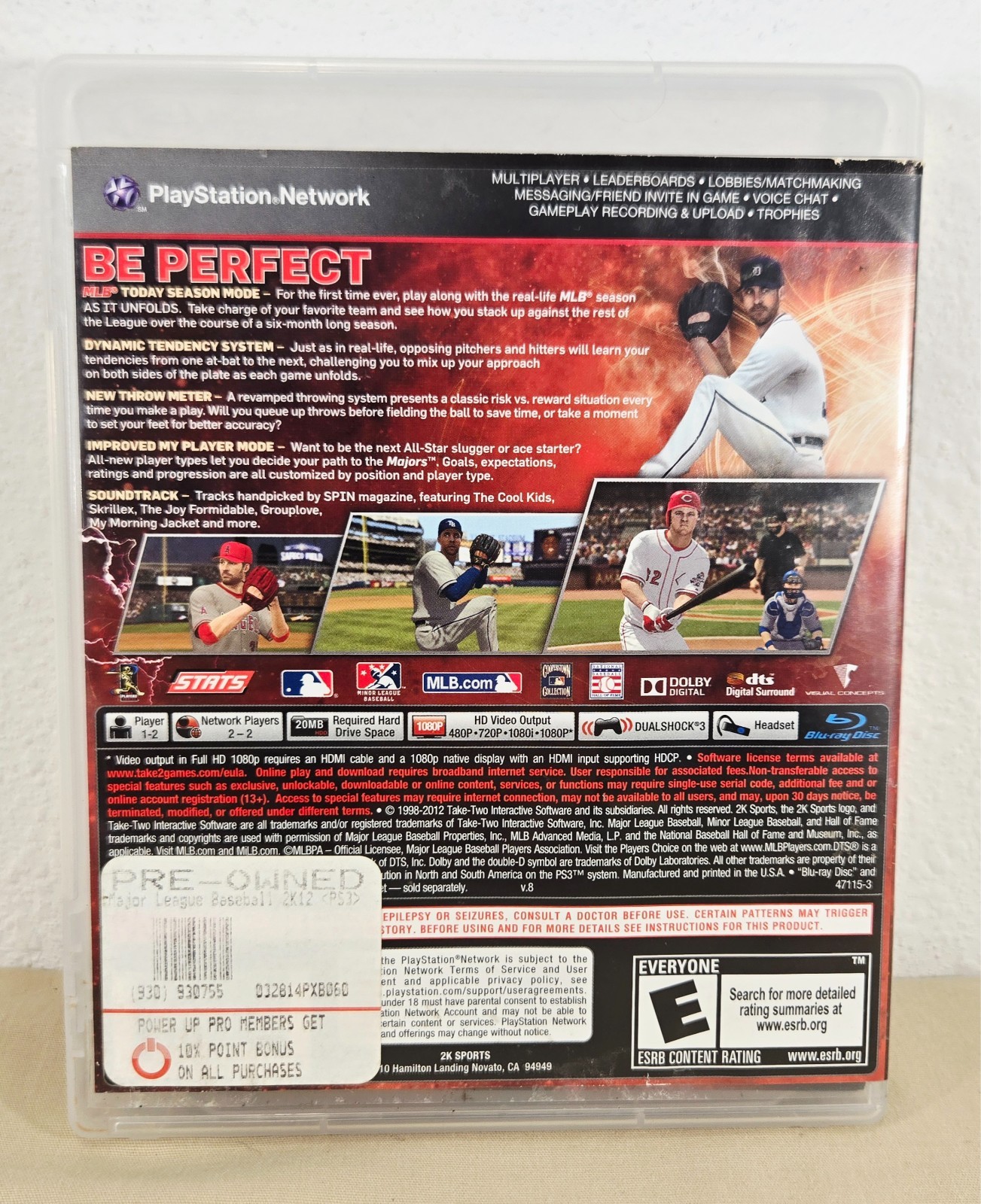 Major League Baseball 2K12 For PlayStation 3, PS3, Complete, Tested