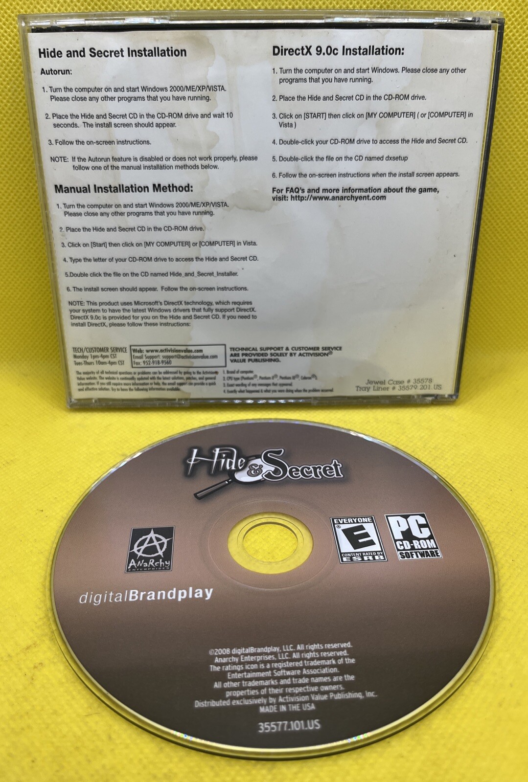📦 Hide & Secret (PC CD-ROM, Jewel Case, 2008, Game Only, Anarchy Entertainment)