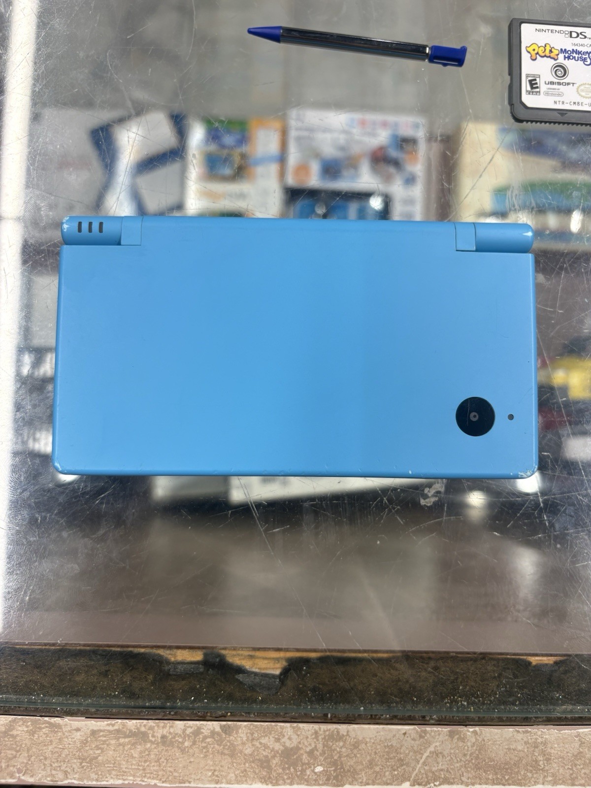 Nintendo DSi Blue Handheld TWL-001 w/ Charger, Stylus, Case, Petz Game – Tested