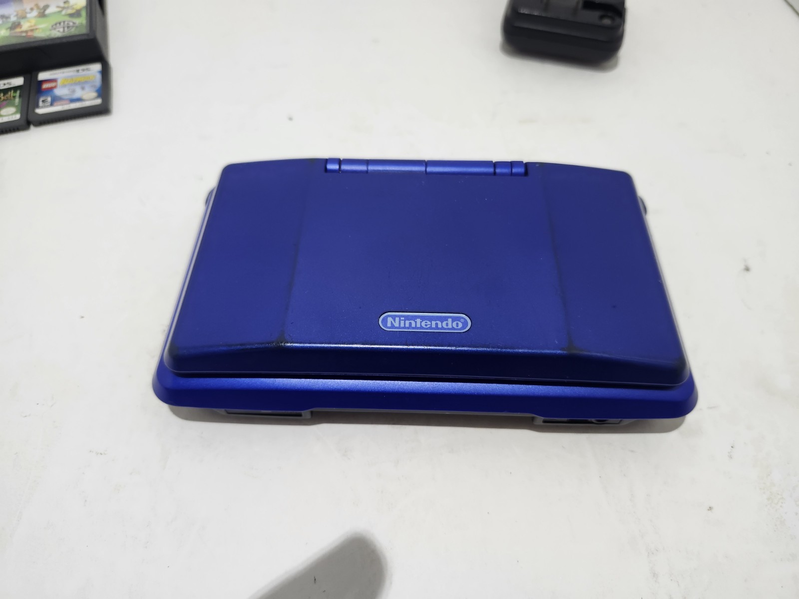 Original Nintendo DS Electric Blue Handheld System Tested Working With Games