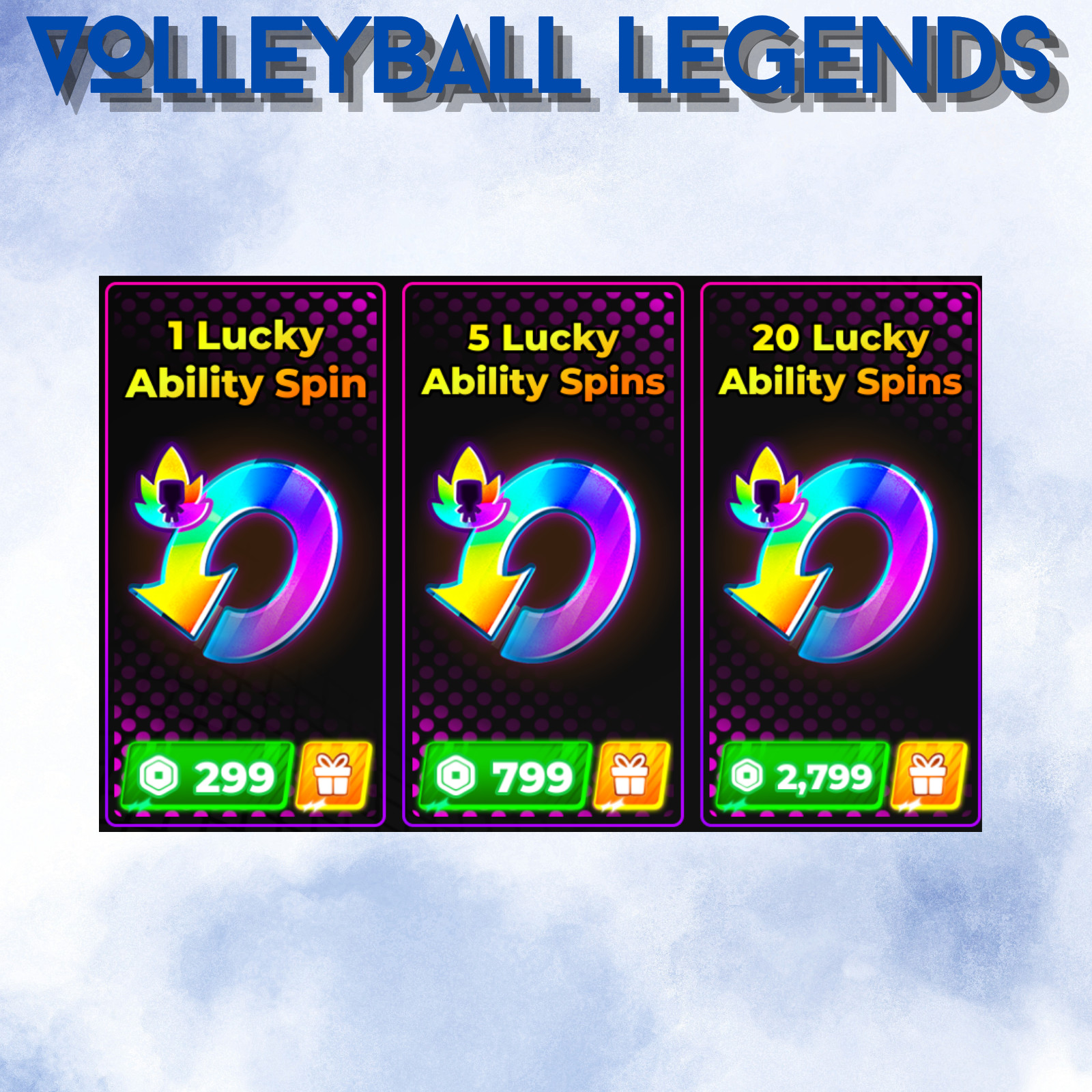 Volleyball Legends | Spins/Gamepasses/Cash | UK BUYERS READ DESCRIPTION