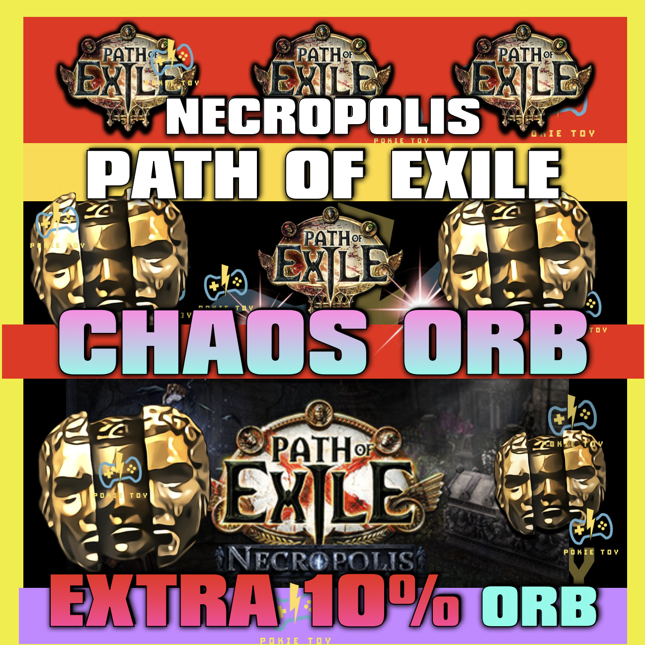 PATH OF EXILE 🔥CHAOS ORB🔥 EXTRA 10% FREE ORBS🔥NECROPOLIS SOFTCORE SC PC POE