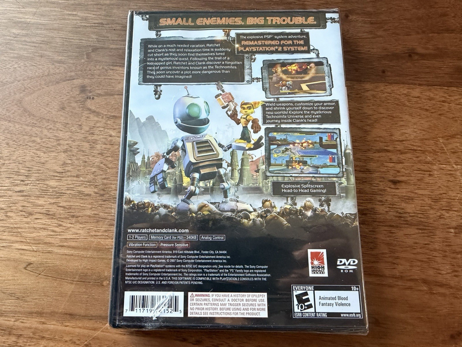 Ratchet & Clank: Size Matters (Sony PlayStation 2, 2008) Barcode Scratched NEW