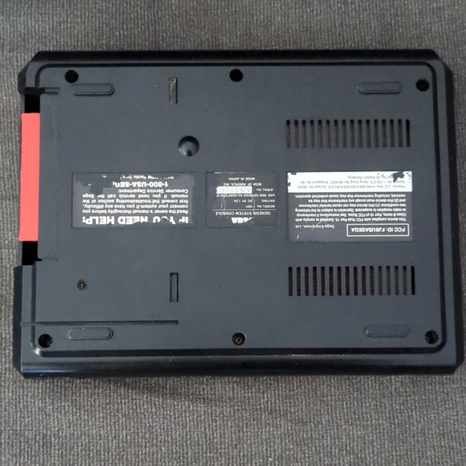 SEGA Genesis 16-Bit Home Console Black RF Connectivity w/ Volume Control