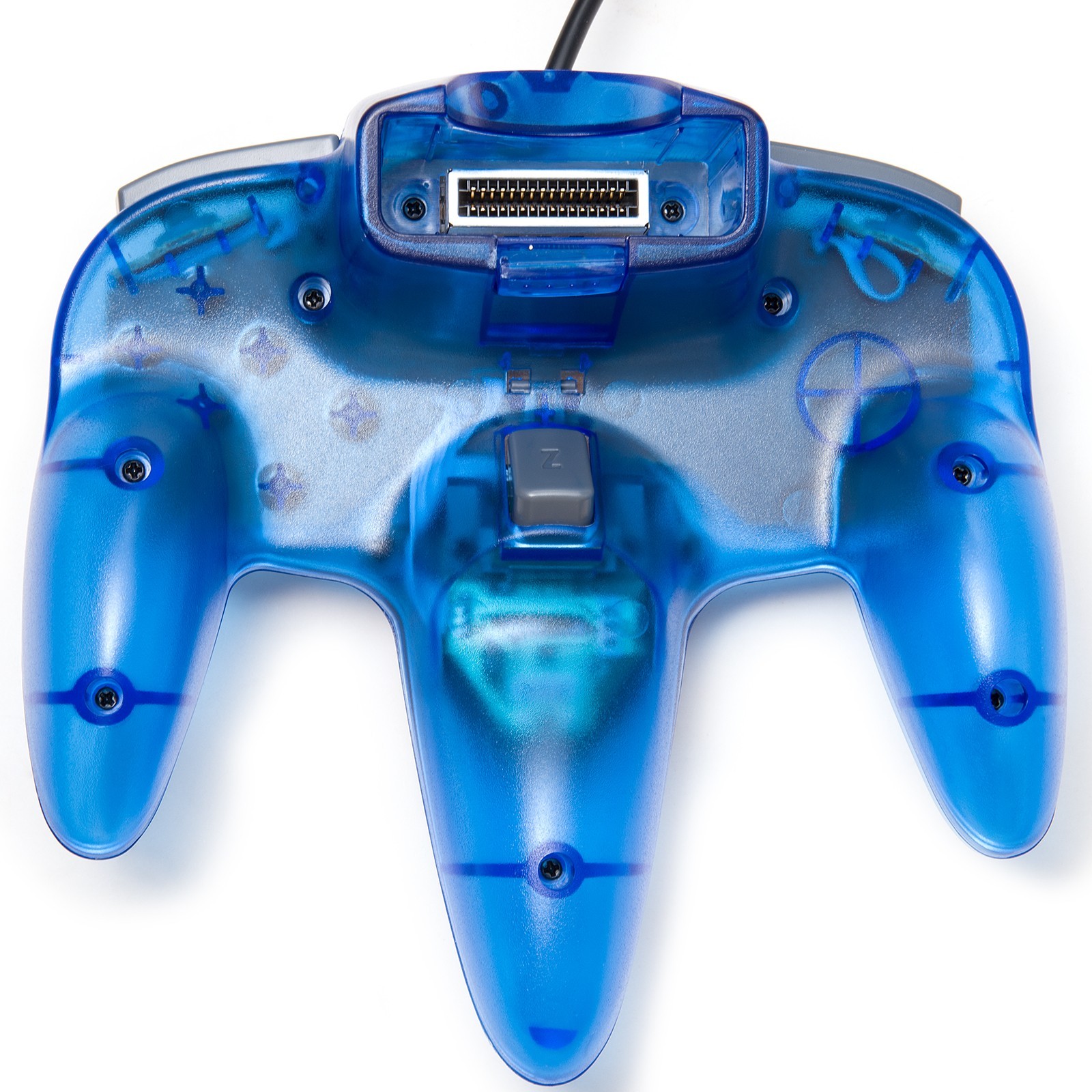Classic N64 Wired Controller Joystick Remote for Nintendo N64 -Transparent Blue