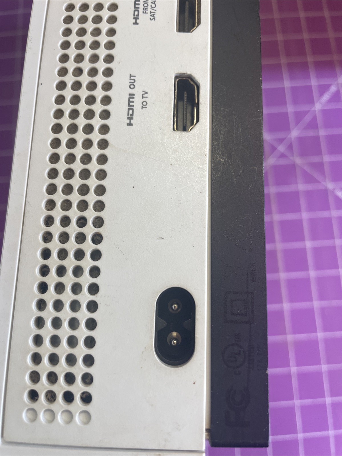 Microsoft Xbox One Slim Console only Parts/Repair. Not Sure What Stain On Top Is