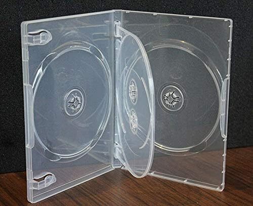 Lots Clear Standard 4-Discs DVD Storage Replacement Case Box 14mm Holder Flap