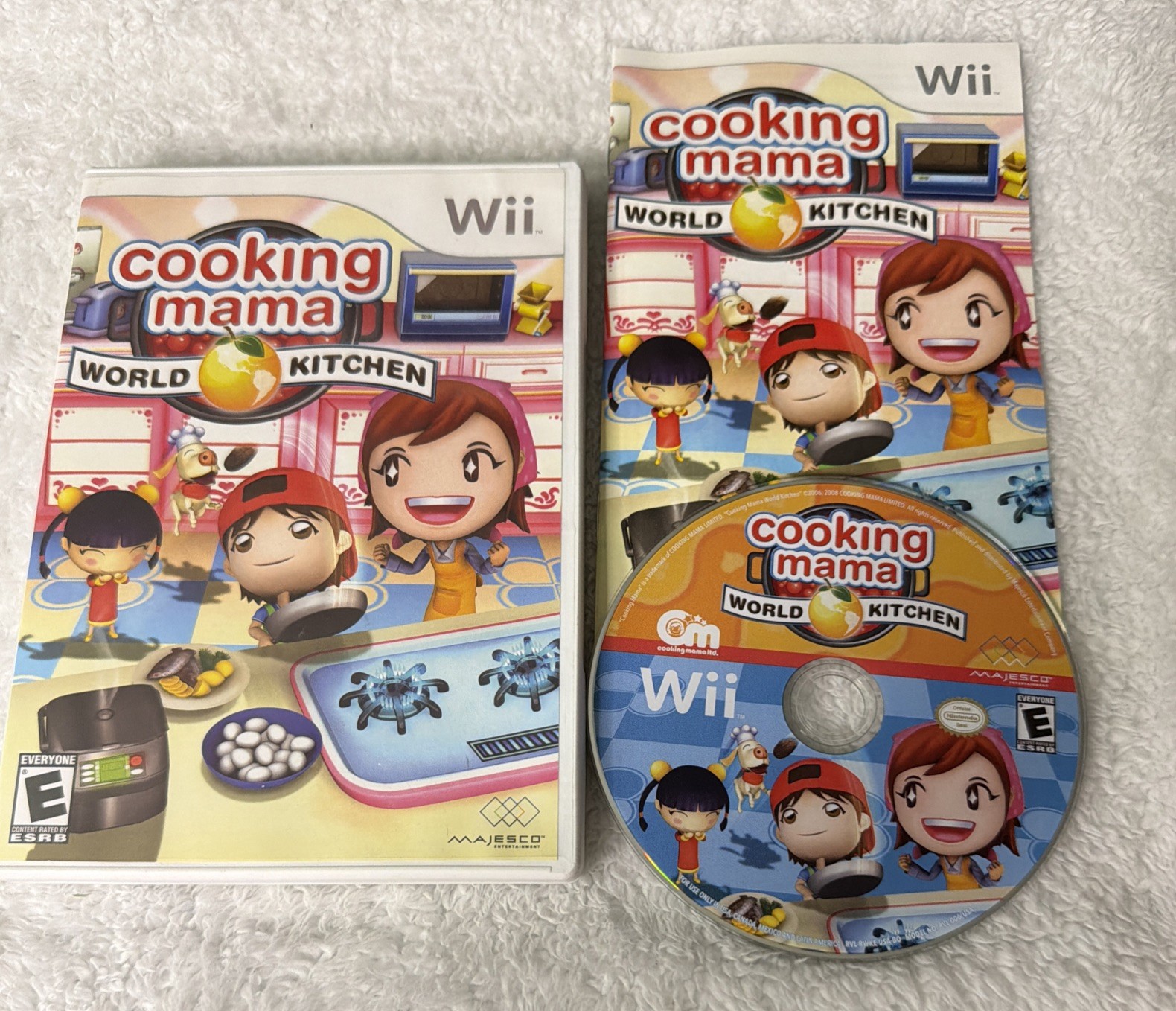 Cooking Mama WORLD KITCHEN WII Nintendo Video Game Majesco Everyone CIB Complete