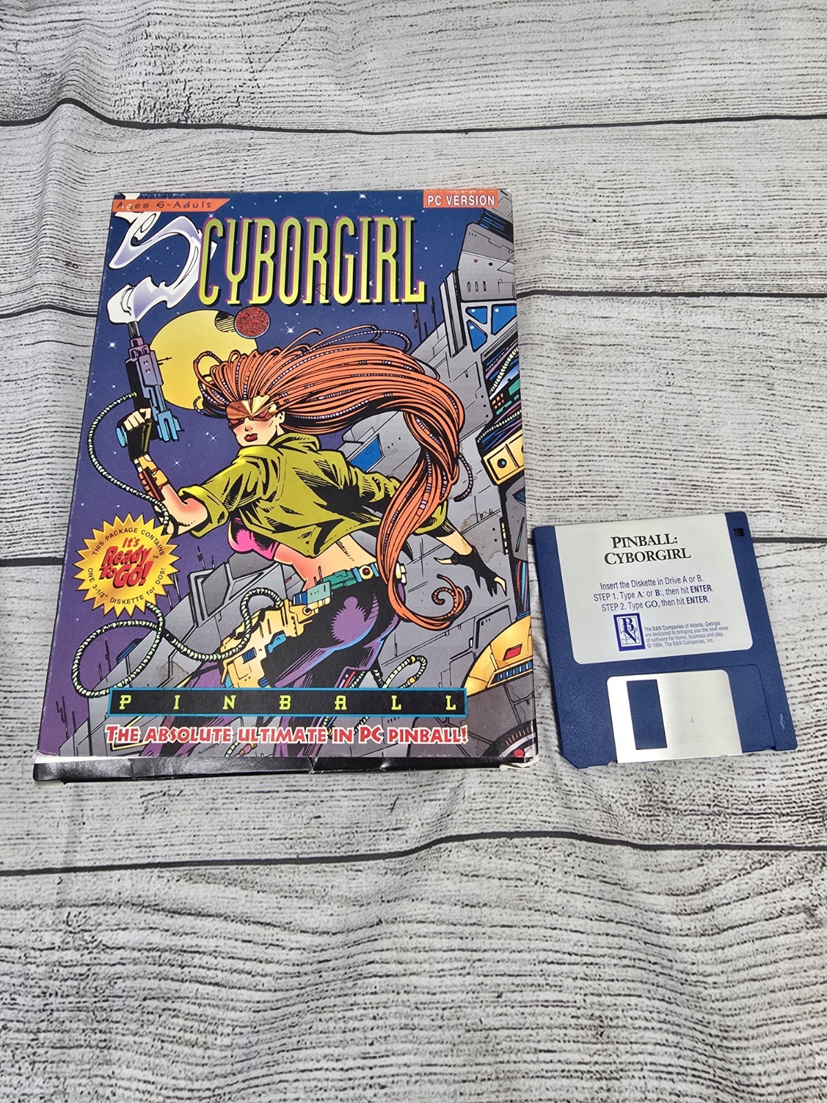 Cyborgirl Pinball PC Version Vintage 1994 Game 3.5″ Diskette
