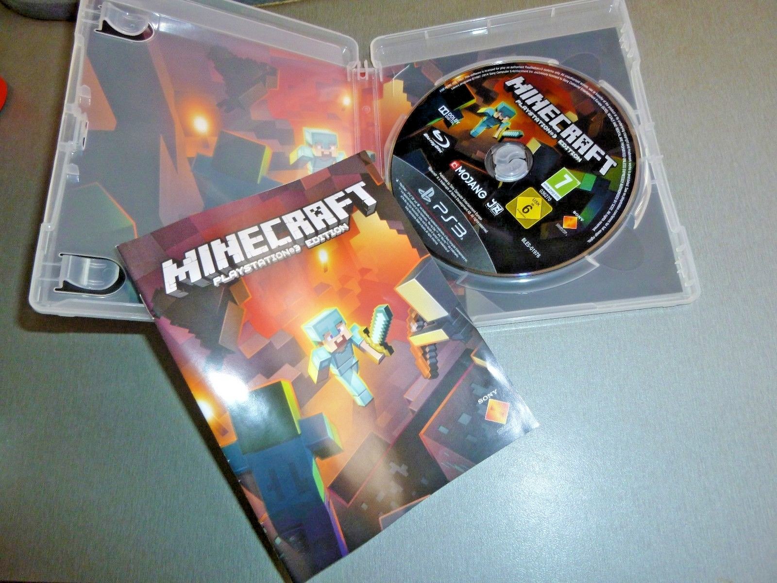 Minecraft Playstation 3 Made in Austria Original game, box + Manual in English