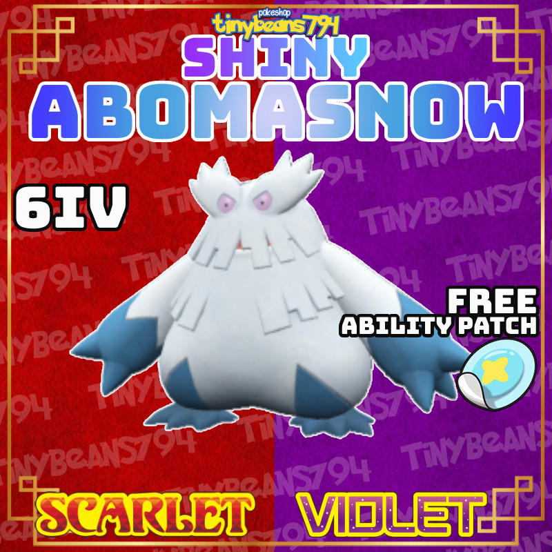 ⭐SHINY ABOMASNOW⭐6IV Battle Ready + EV Trained⭐Pokemon Scarlet and Violet⭐