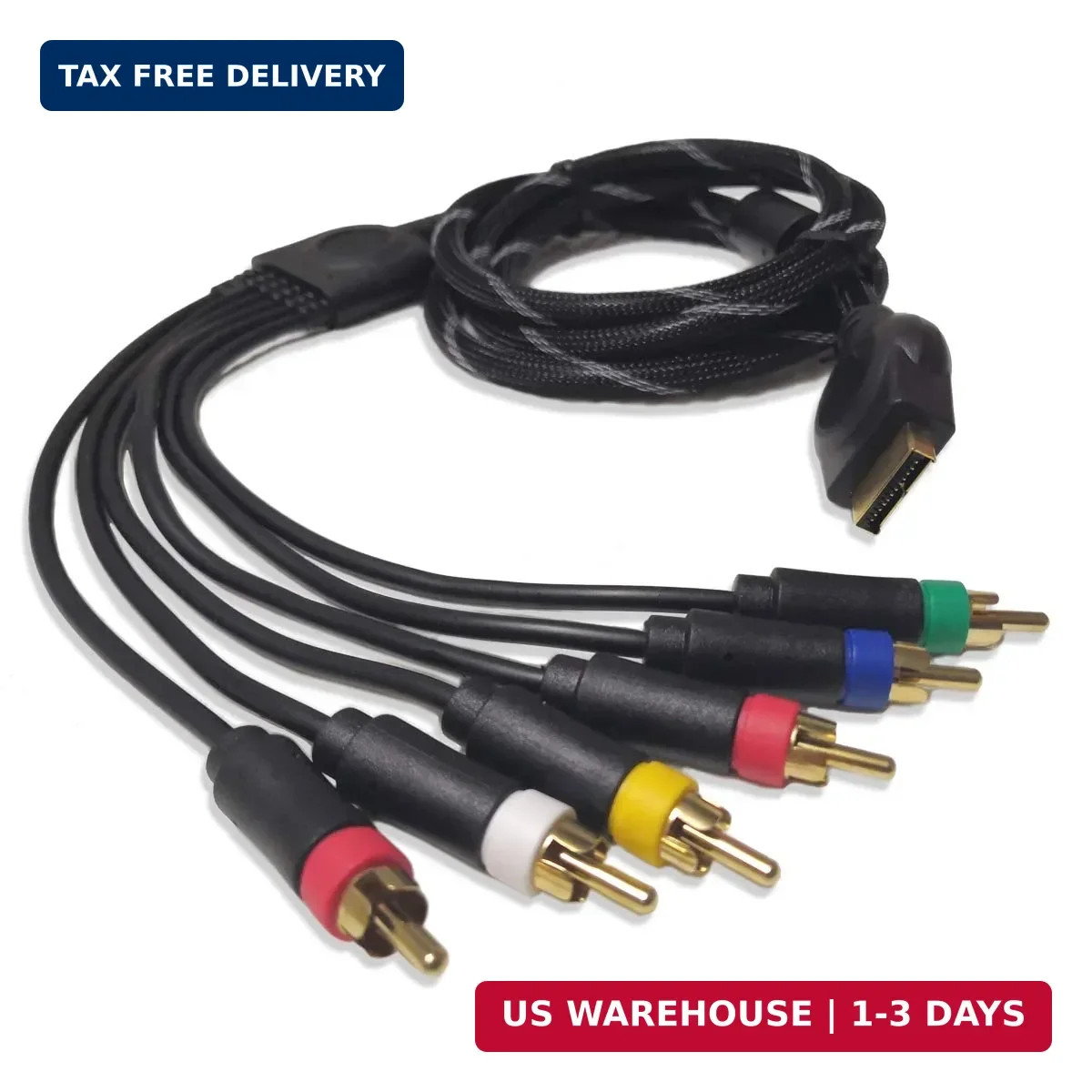 HD Retrovision PlayStation 2/3 PS2/PS3 Premium YPbPr Component Video Cable 6 Ft