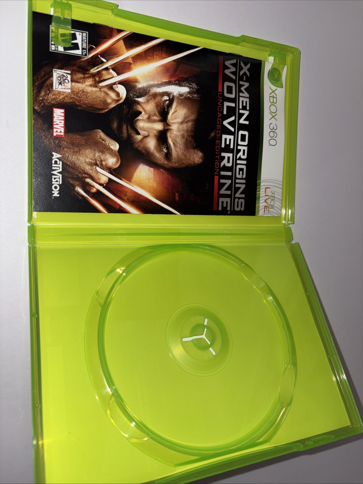 X-Men Origins Wolverine Uncaged Edition Xbox 360 Case And Manual Only No Game