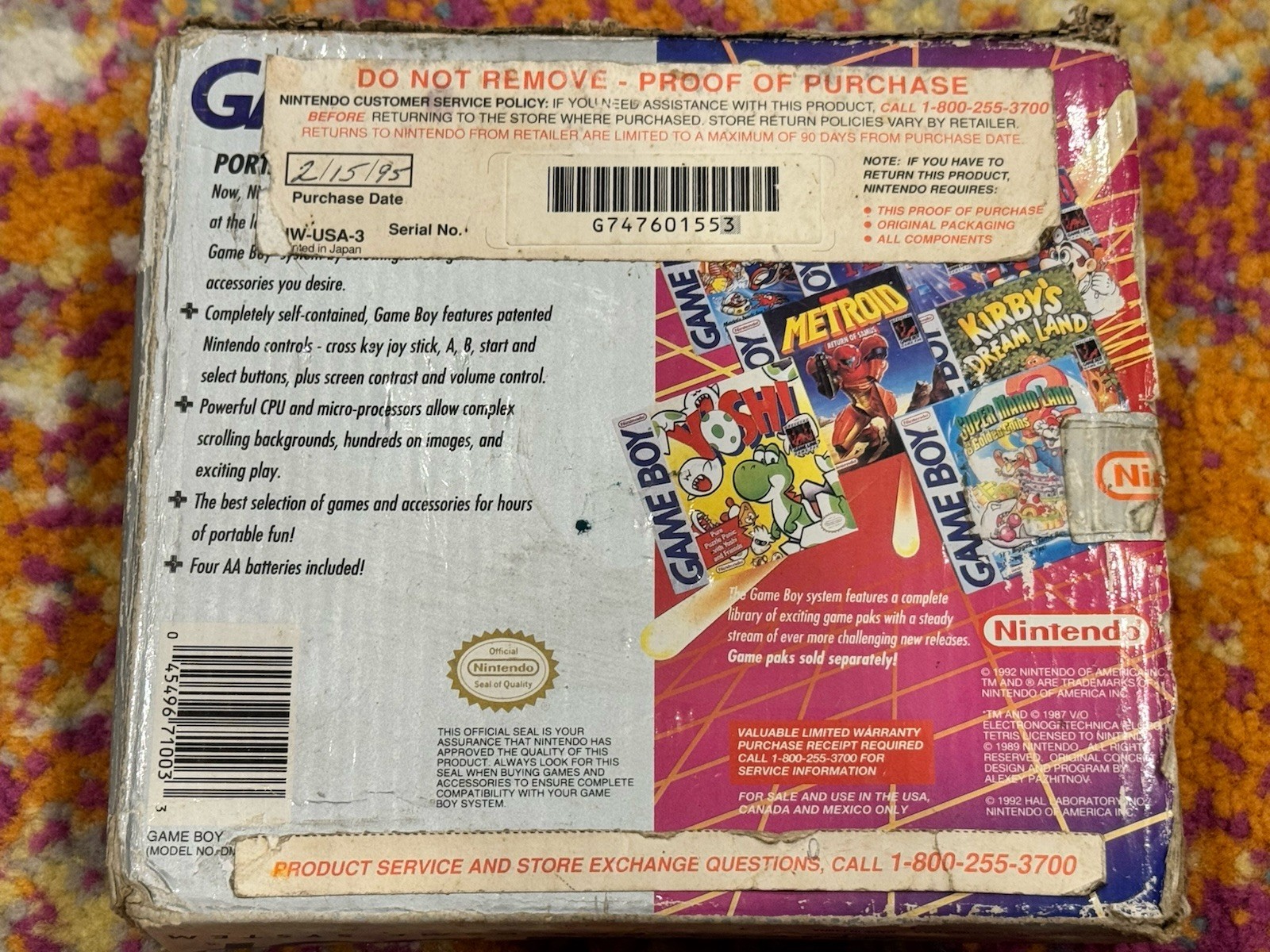 Nintendo Game Boy Original DMG IPS Backlit Backlight Original Gray System W Box