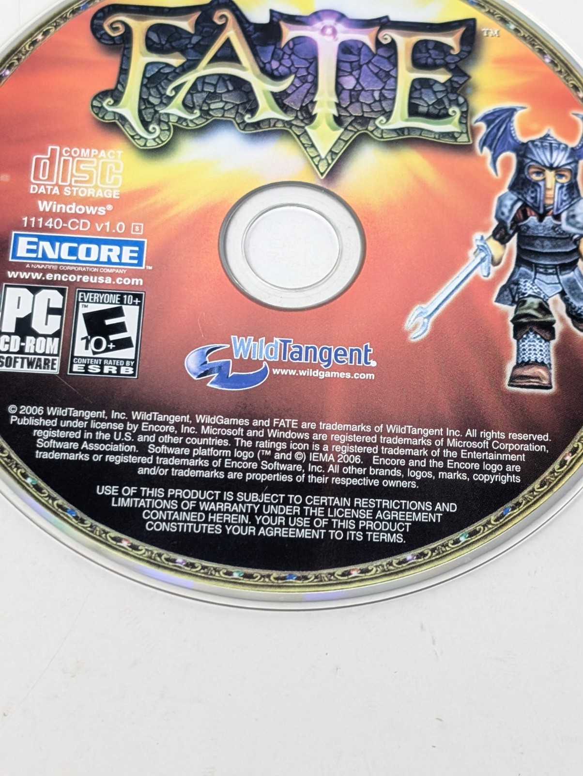 Fate PC CD-Rom 2006 Windows Action Role Playing RPG Game CD-ROM Disc Only VTG