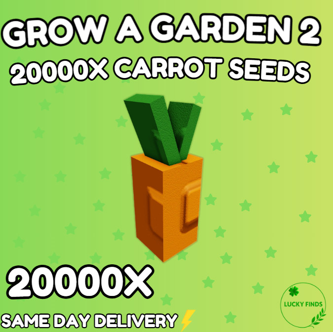 🔥Grow a Garden 2 Roblox✨20000X Carrot Seeds | Fast & Easy