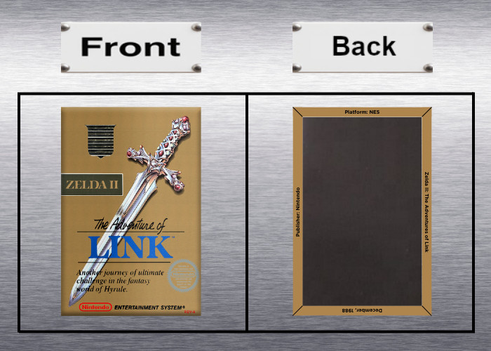 Legend of Zelda 1 2 3 Video Game Box Art High Quality Magnet