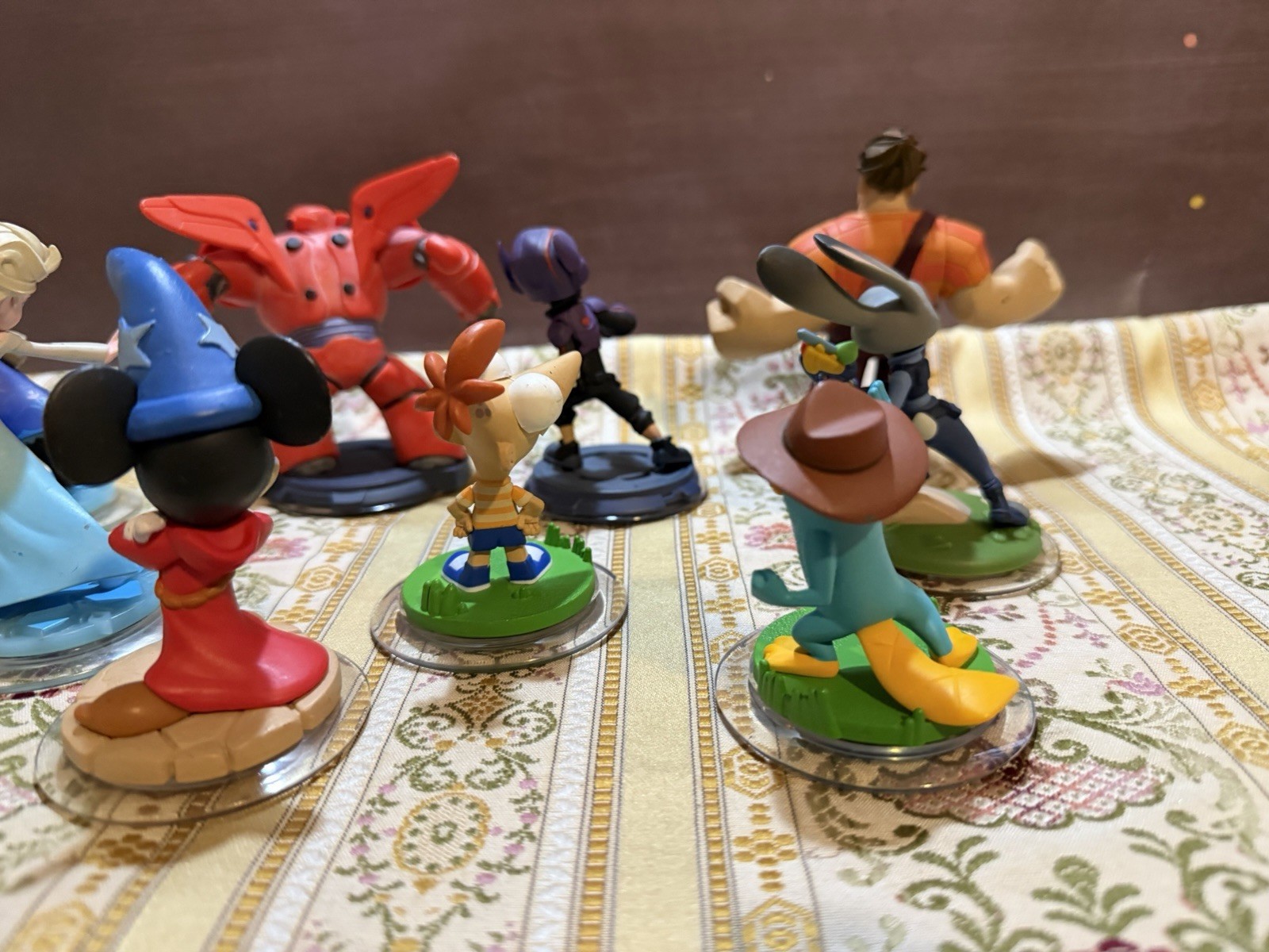 Disney Infinity Phineas Agent P Sorcerer Mickey Elsa Anna Merida Big Hero 6 LOT