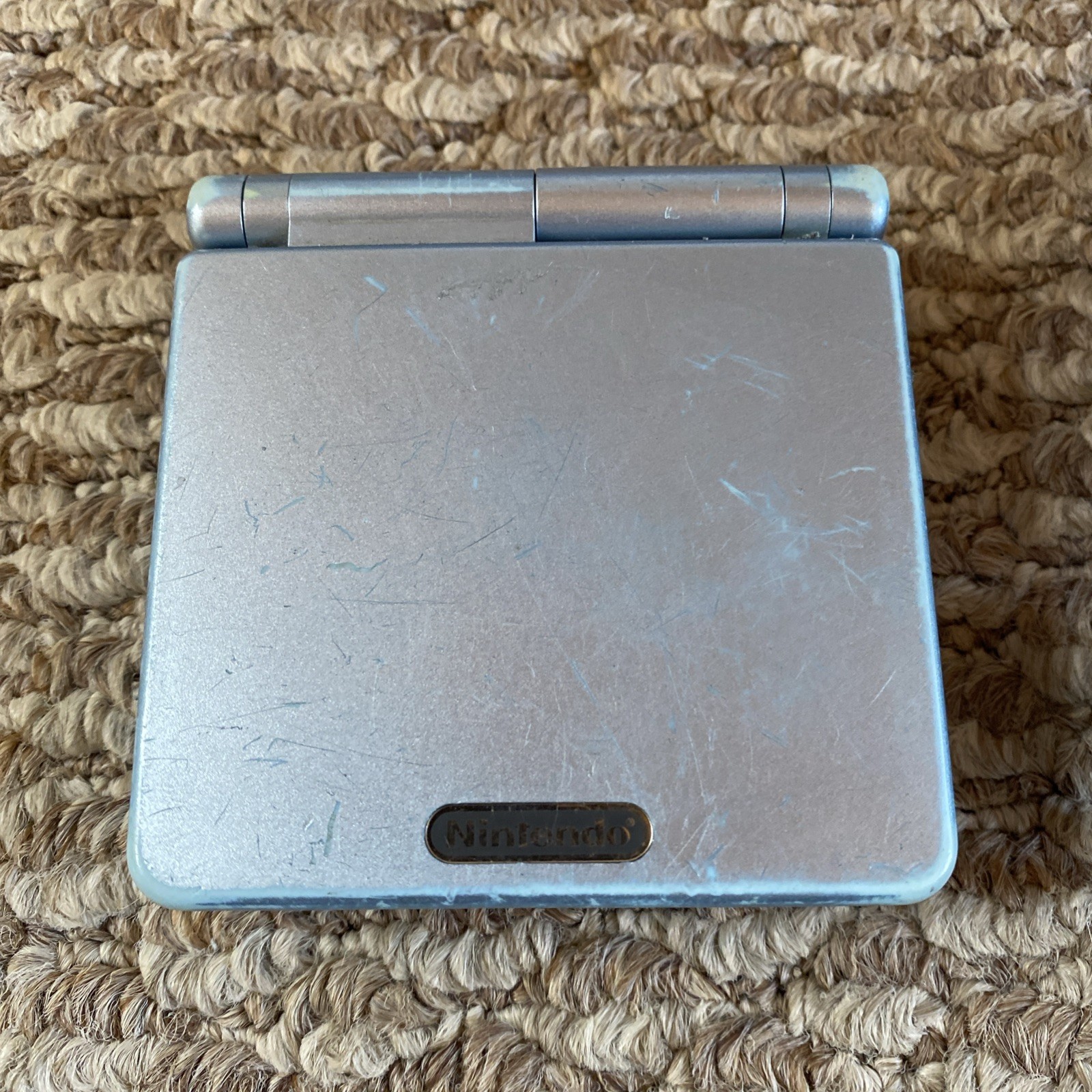 Nintendo Game Boy Advance SP AGS-101 Pearl Blue Handheld Console with Charger