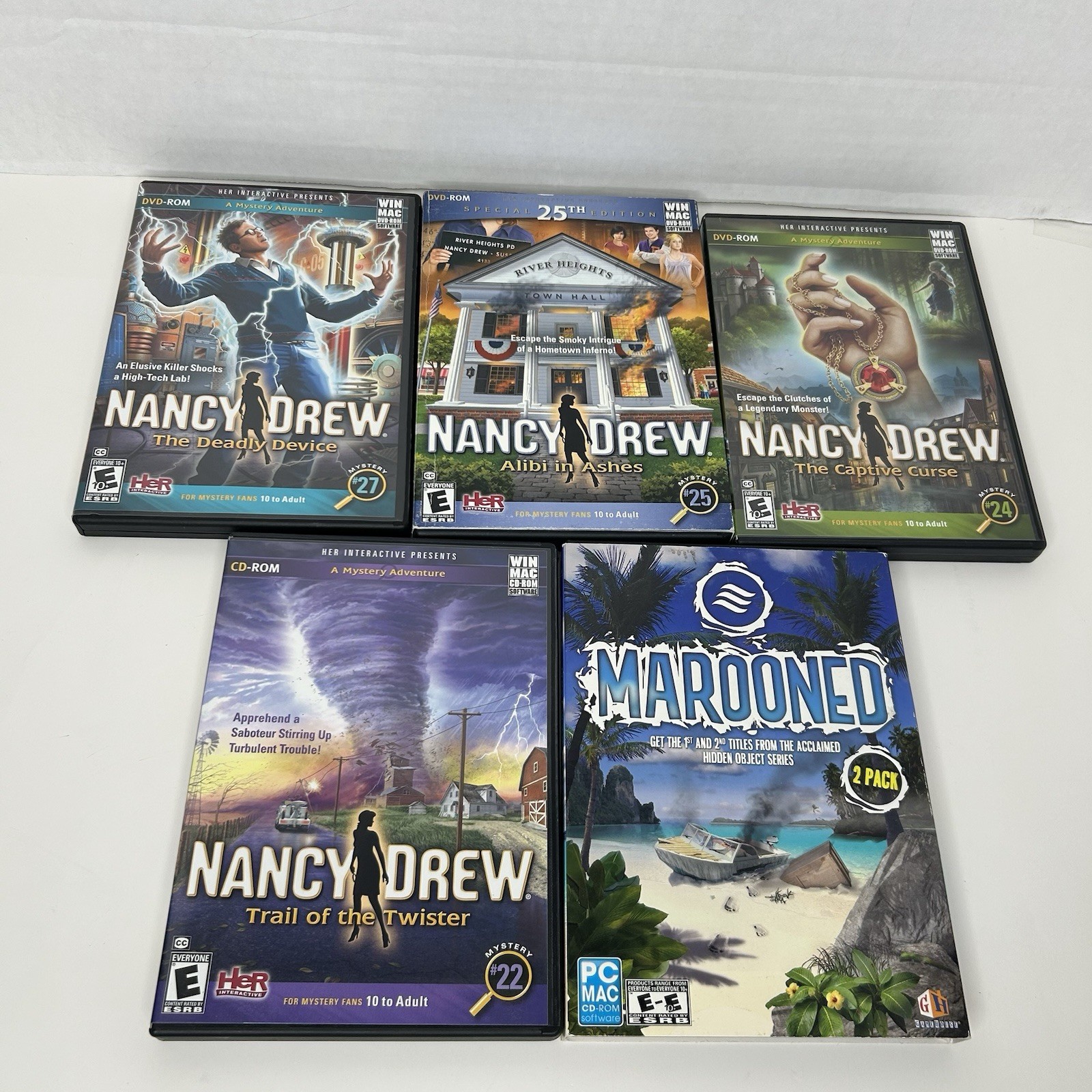 LOT OF 15 Nancy Drew HER Interactive Mystery Games – Windows XP, Vista, 7, Mac