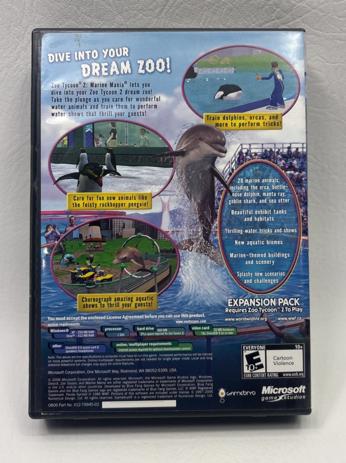 Zoo Tycoon 2 Marine Mania Expansion (PC, 2006) Complete, CIB –
