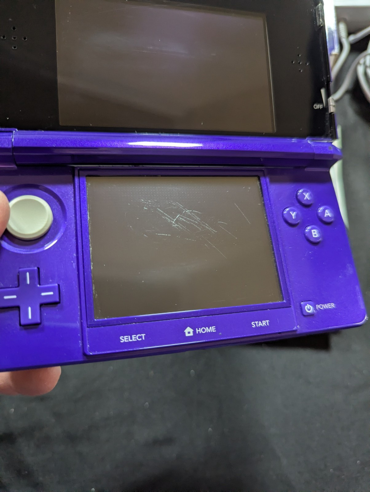 Nintendo 3DS Midnight Purple Handheld Console CIB Matching Serials US