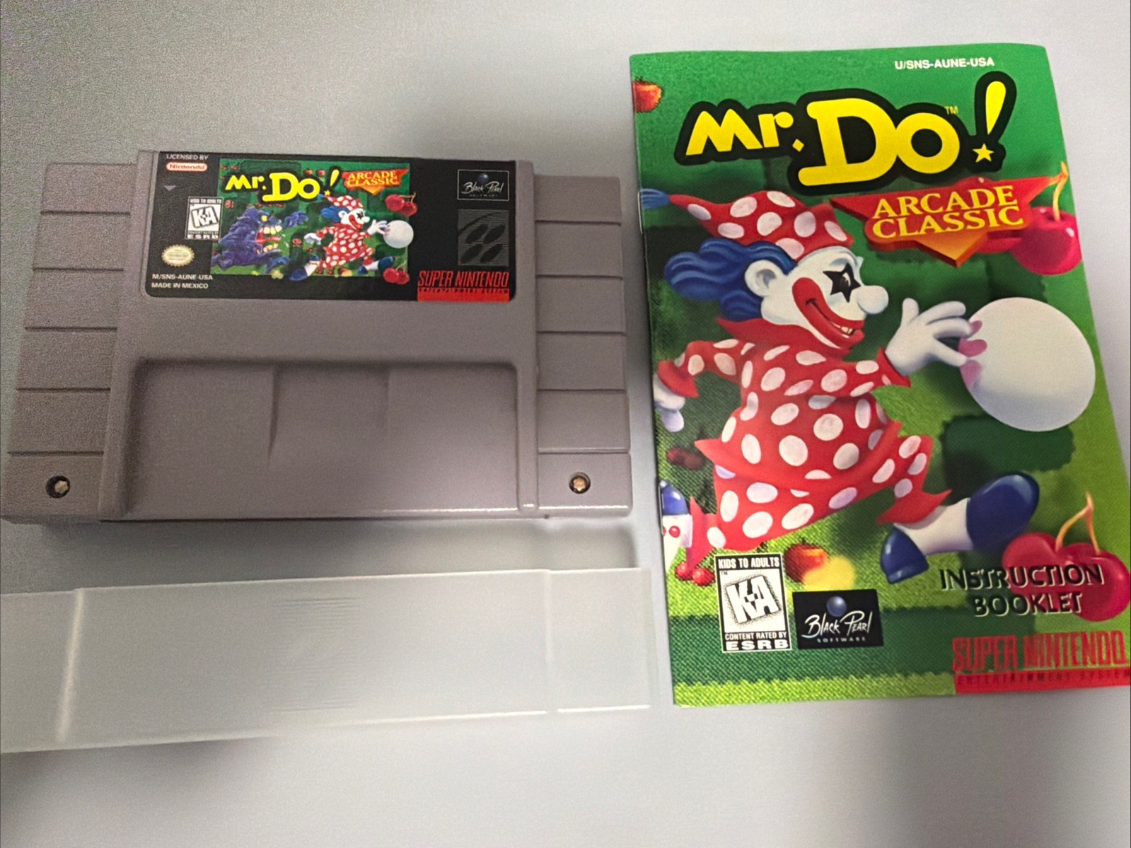 Mr. Do! Arcade Classic Super Nintendo 1996 SNES w/ Manual Authentic *Tested*