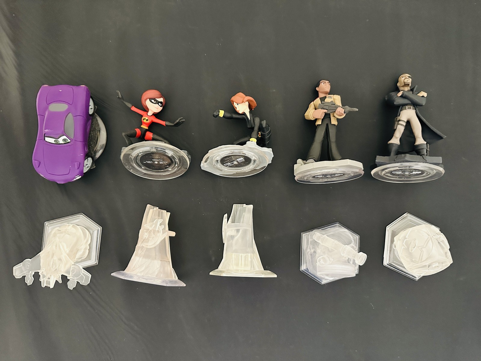 Lot Of 10 Disney Figures Cars Marvel Avengers Incredibles Star Wars Figure