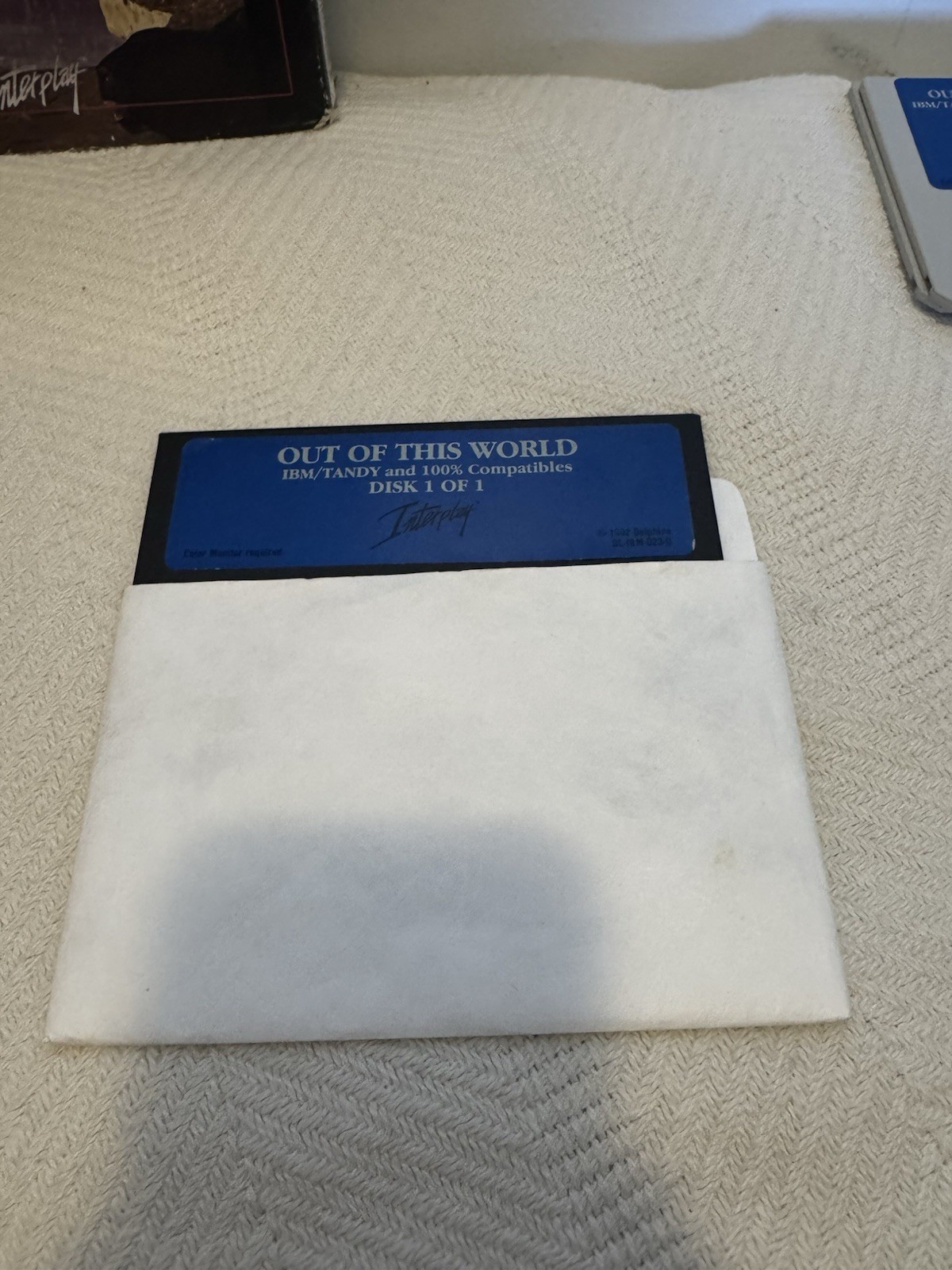 Interplay Out of This World Adventure Game – PC 1991 – Floppy Discs, IBM MS-DOS