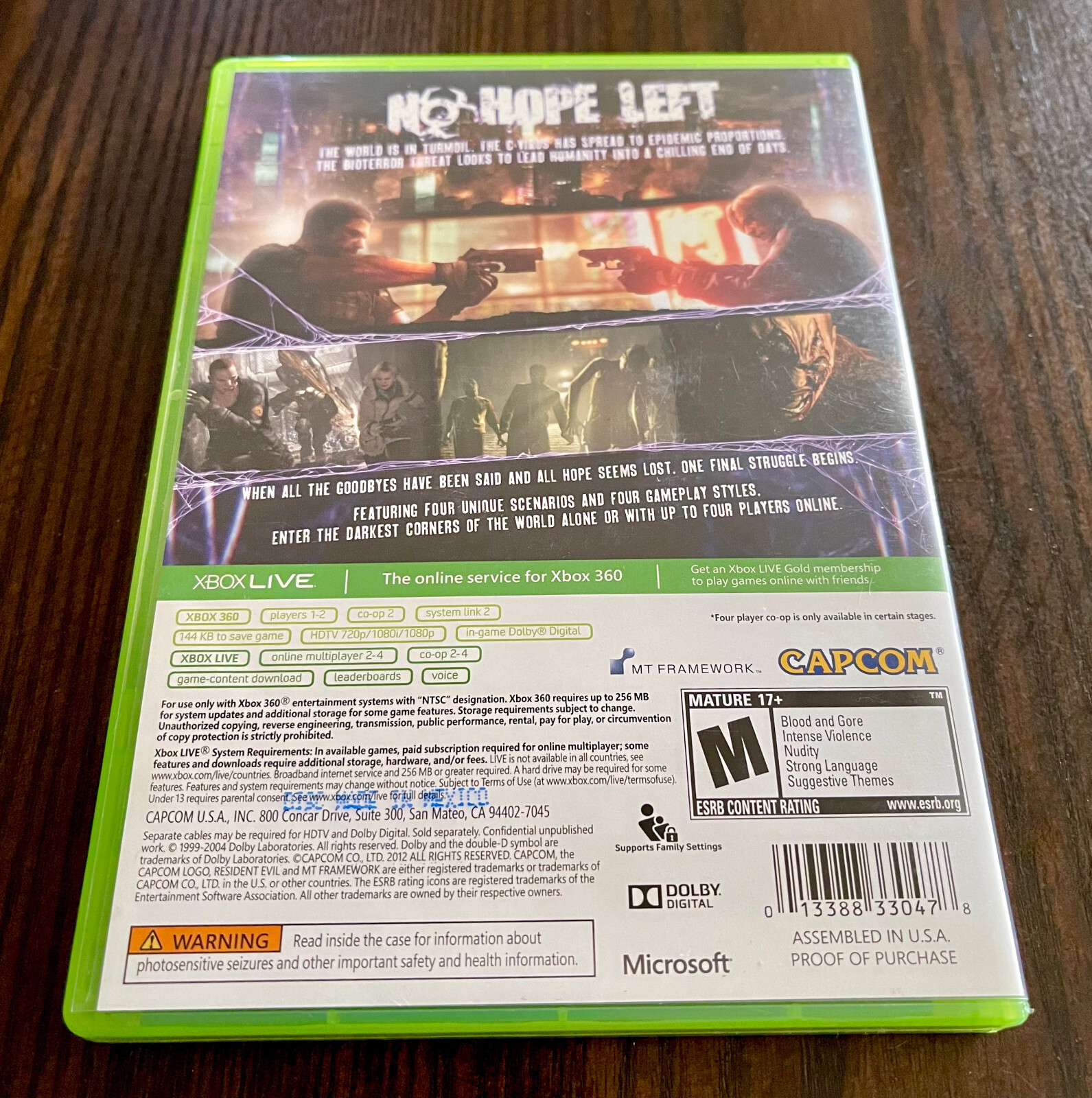 Resident Evil 6 (Xbox 360) Capcom 1st Release Edition (U.S) 2 Disc Set EXCELLENT