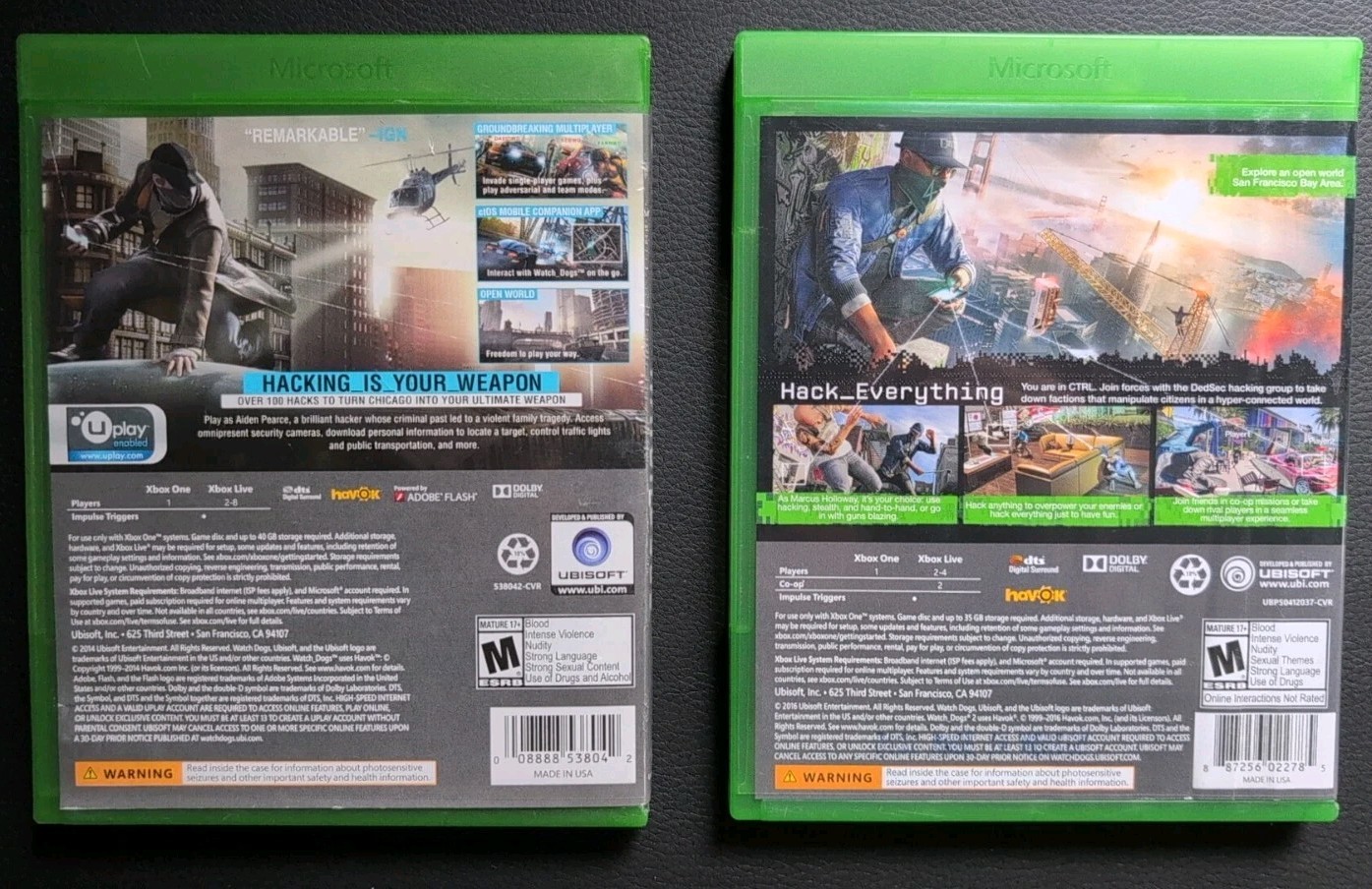 Watch Dogs & Watch Dogs 2 Bundle (Microsoft Xbox One)