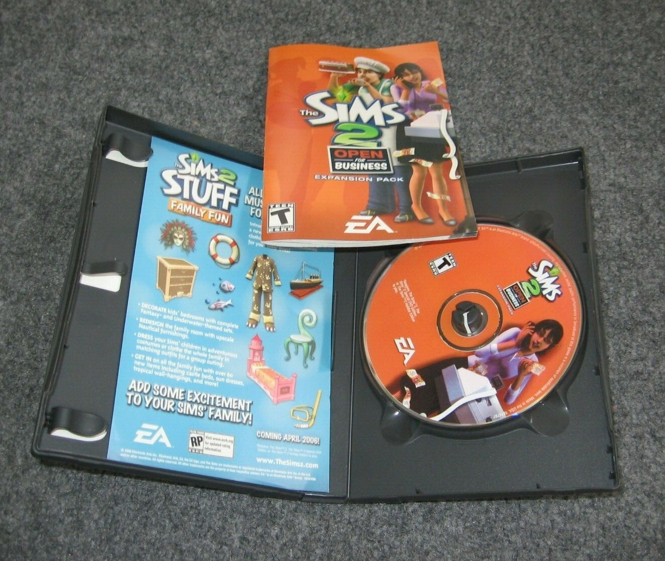 The Sims LOT Double Deluxe PC Game Super-Star Expansion Pack Open For Business 2