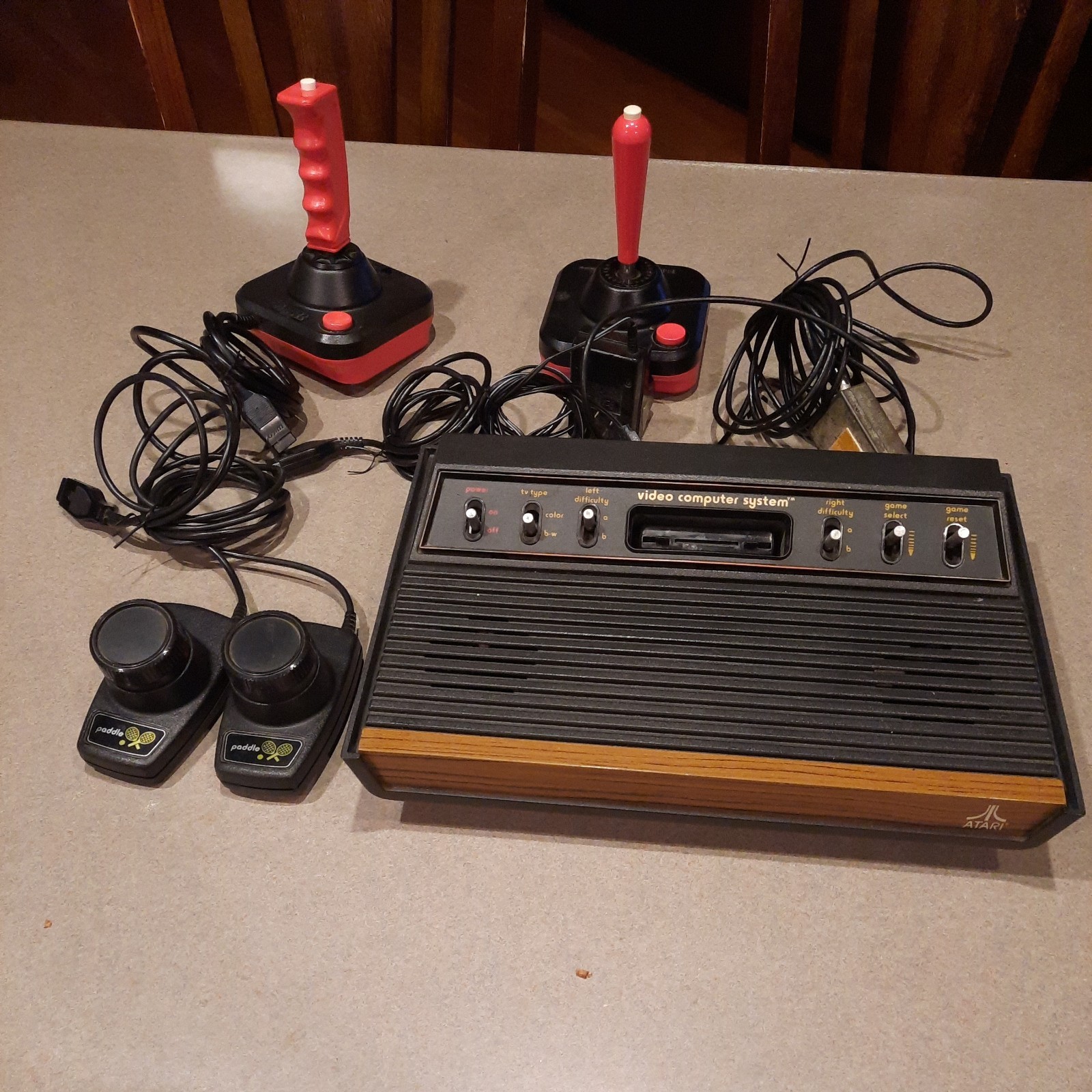 Atari CX2600A Video Computer System Console With Controllers Very Clean
