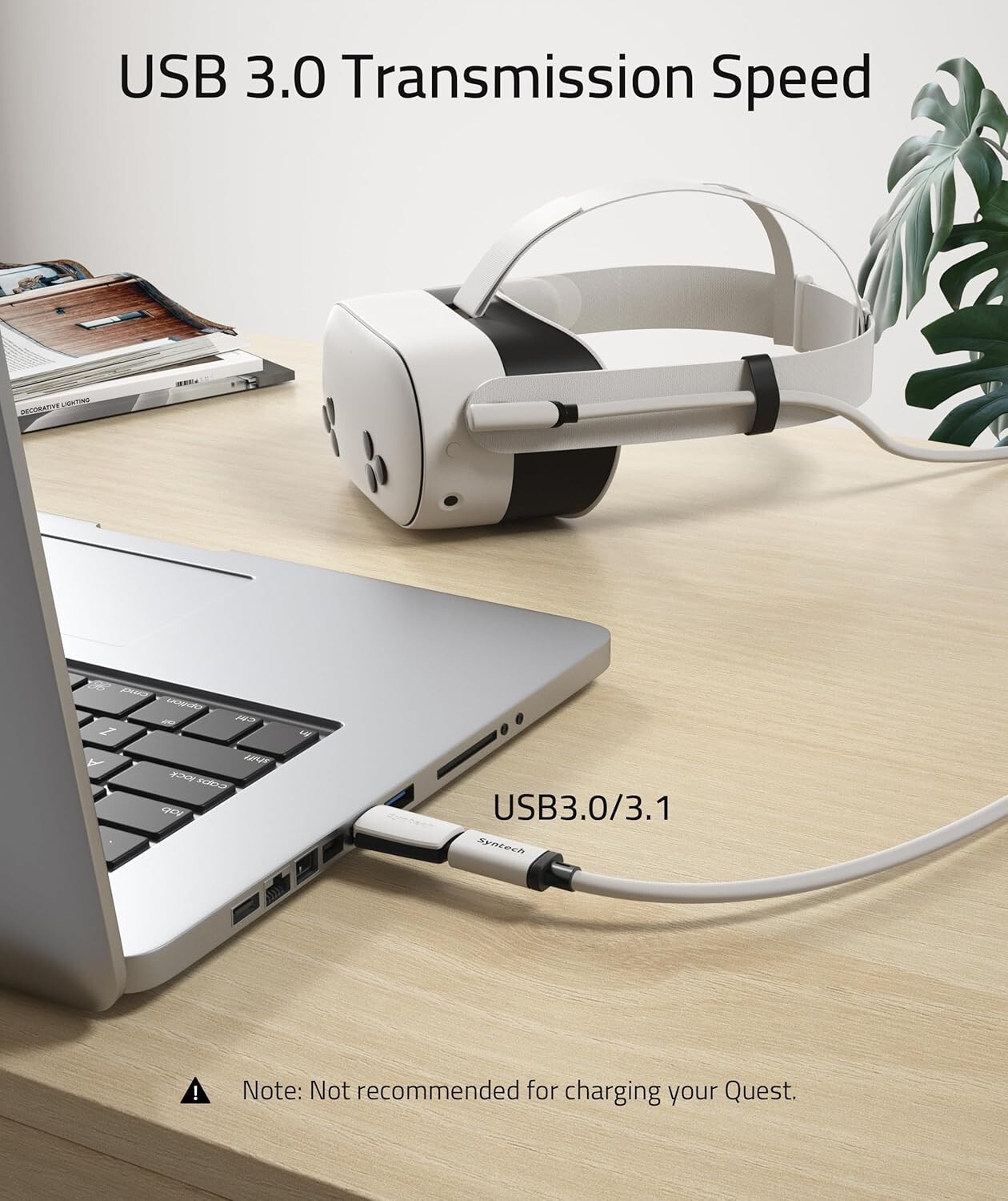 Durable 16FT VR Link Cable for Meta Quest 3S/3/2/Pro & SteamVR Connectivity