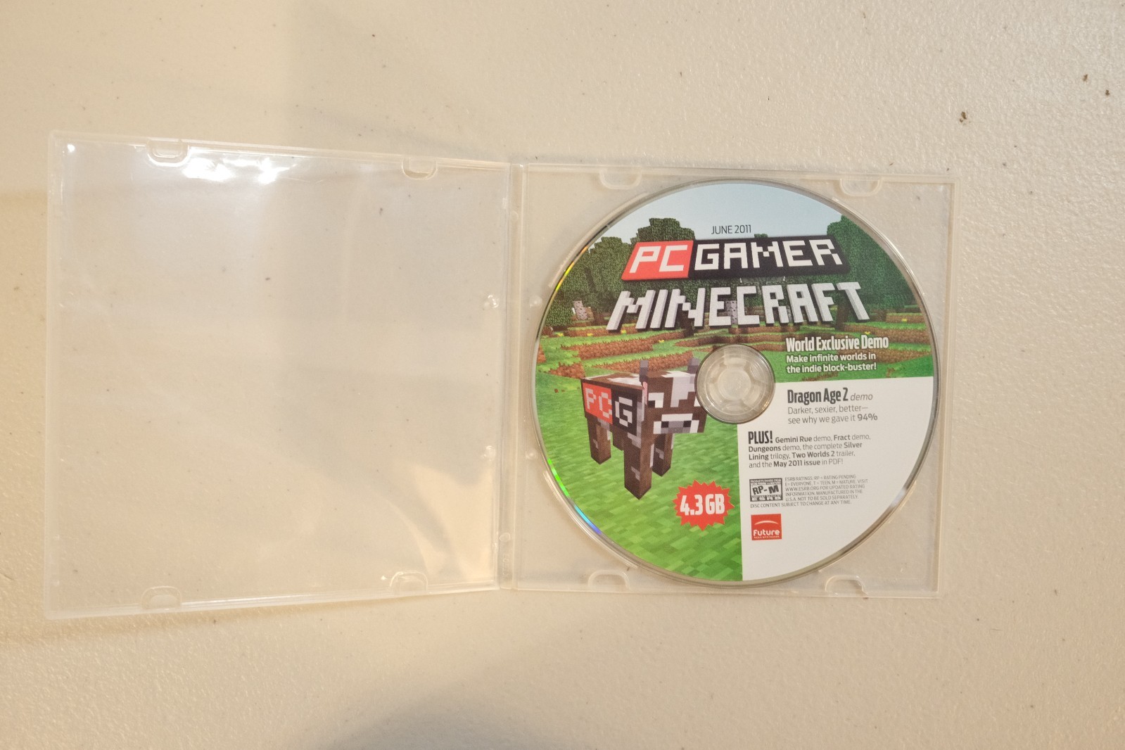 Minecraft PC Gamer June 2011 World Exclusive Demo Disc Only