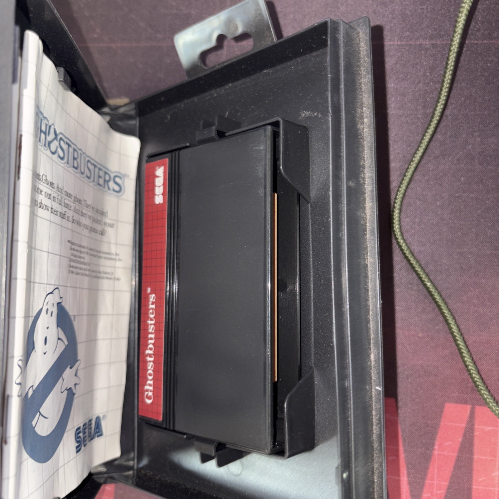 Ghostbusters (Sega Master System, 1987) SMS CIB Complete w/ Manual Rough Case