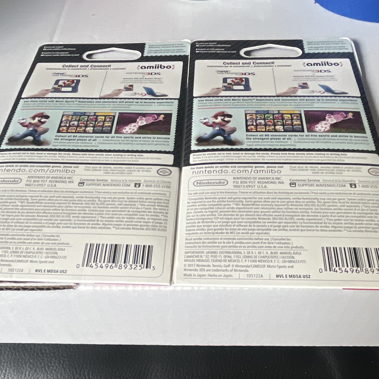 Nintendo amiibo Mario Sports Superstars Character Card Packs Lot of 2 (5ct)