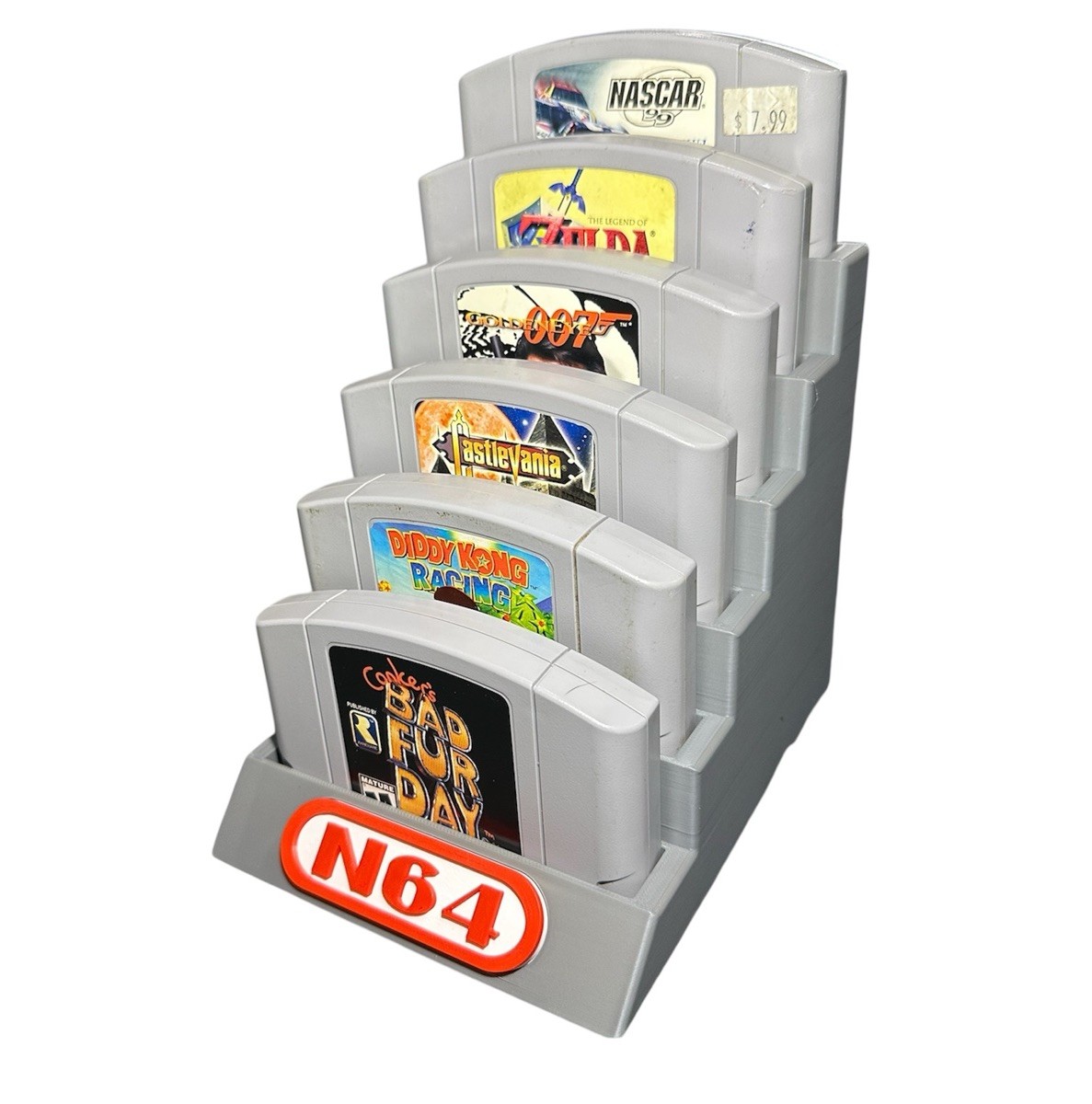 N64 Nintendo 64 Game Cartridge Display Stand Modular Expandable 3D Printed