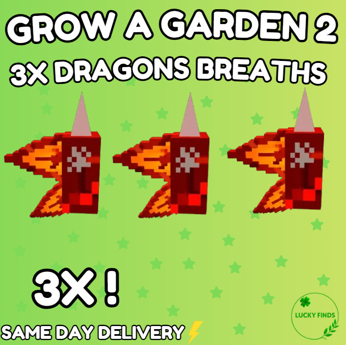 🔥Grow a Garden 2 Roblox✨3X Dragon Breaths | Fast & Easy