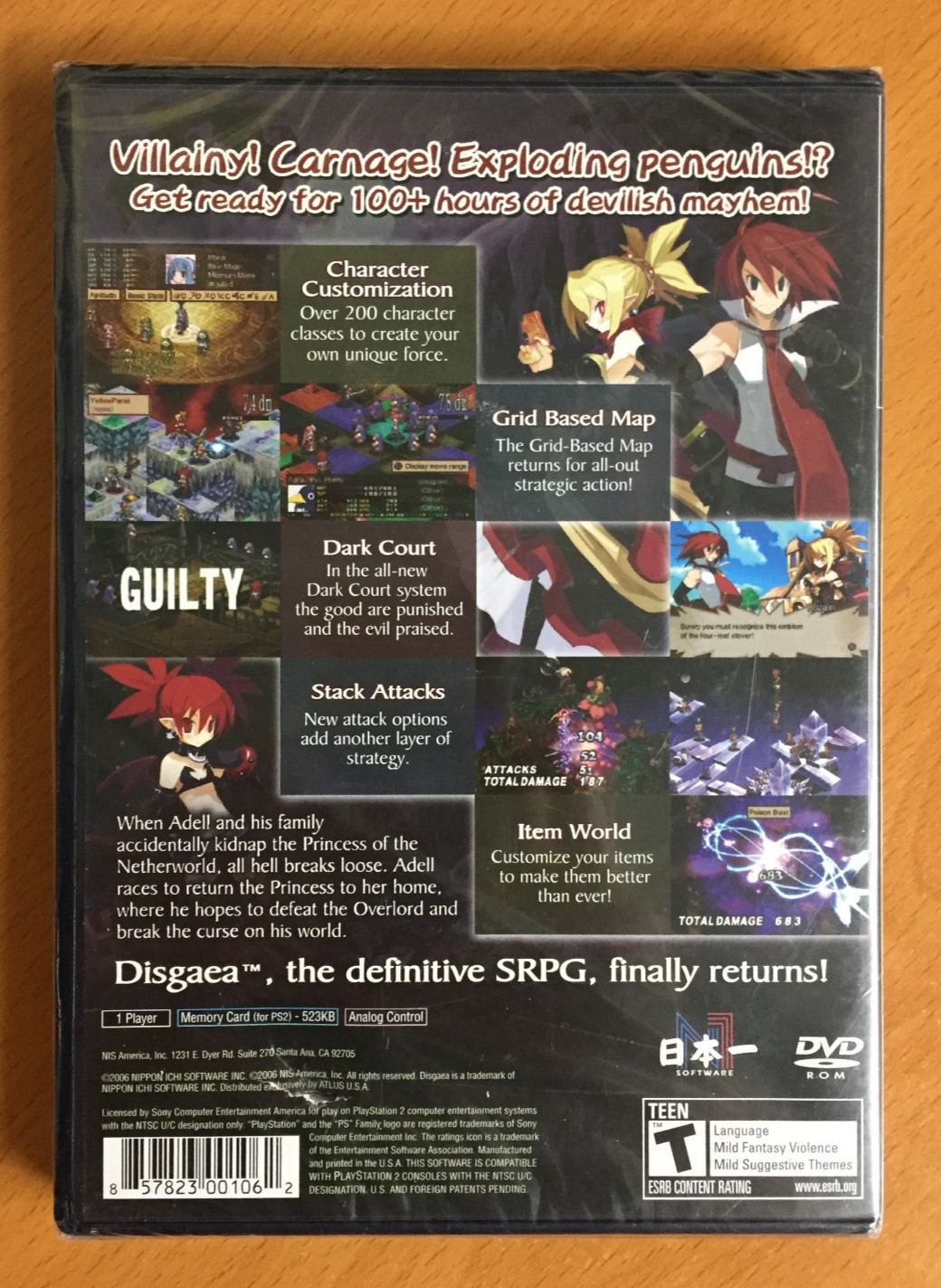 NEW sealed DISGAEA 2 Cursed Memories PLAYSTATION 2 ps2 RPG Tactical NIS AMERICA