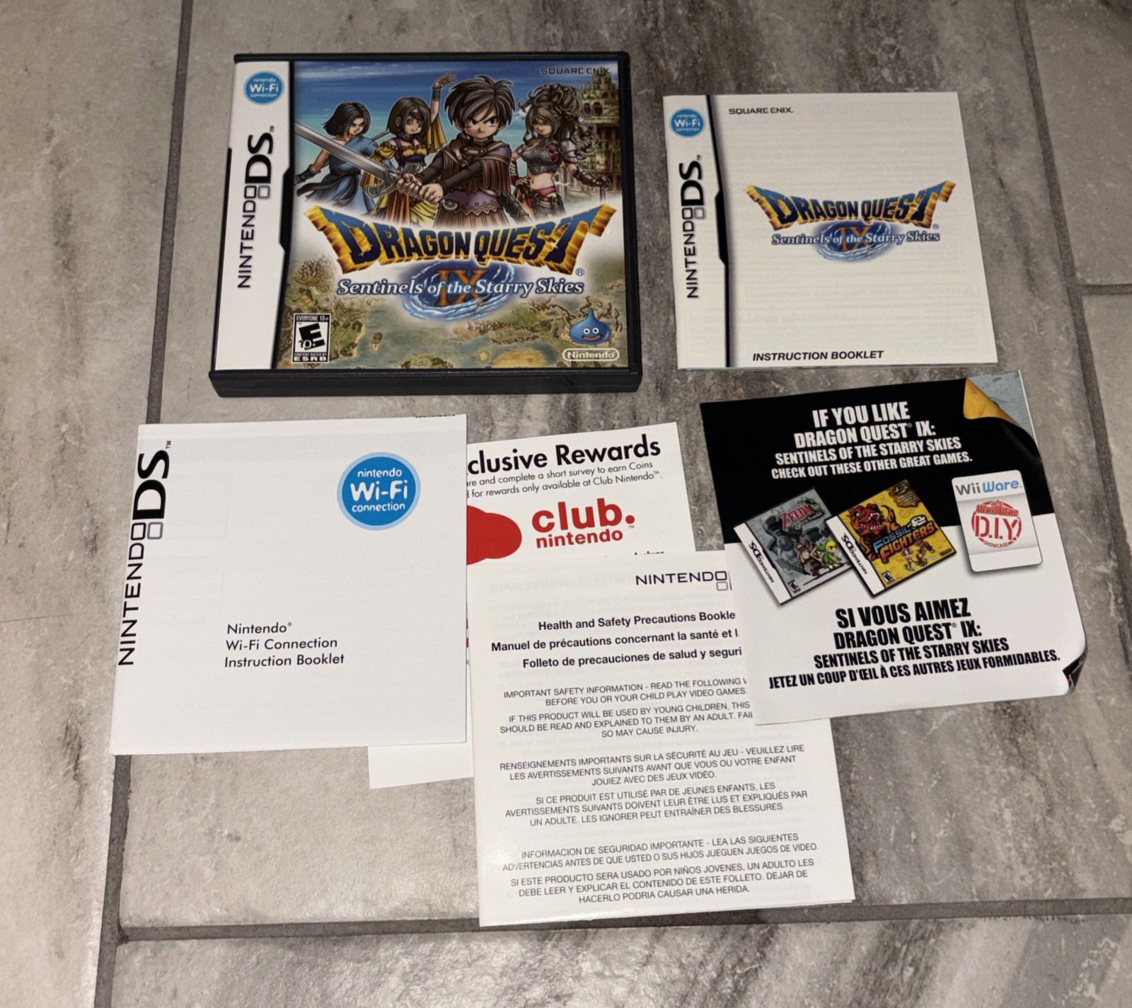 Dragon Quest IX: Sentinels of the Starry Skies Case & Manual Only NO GAME!