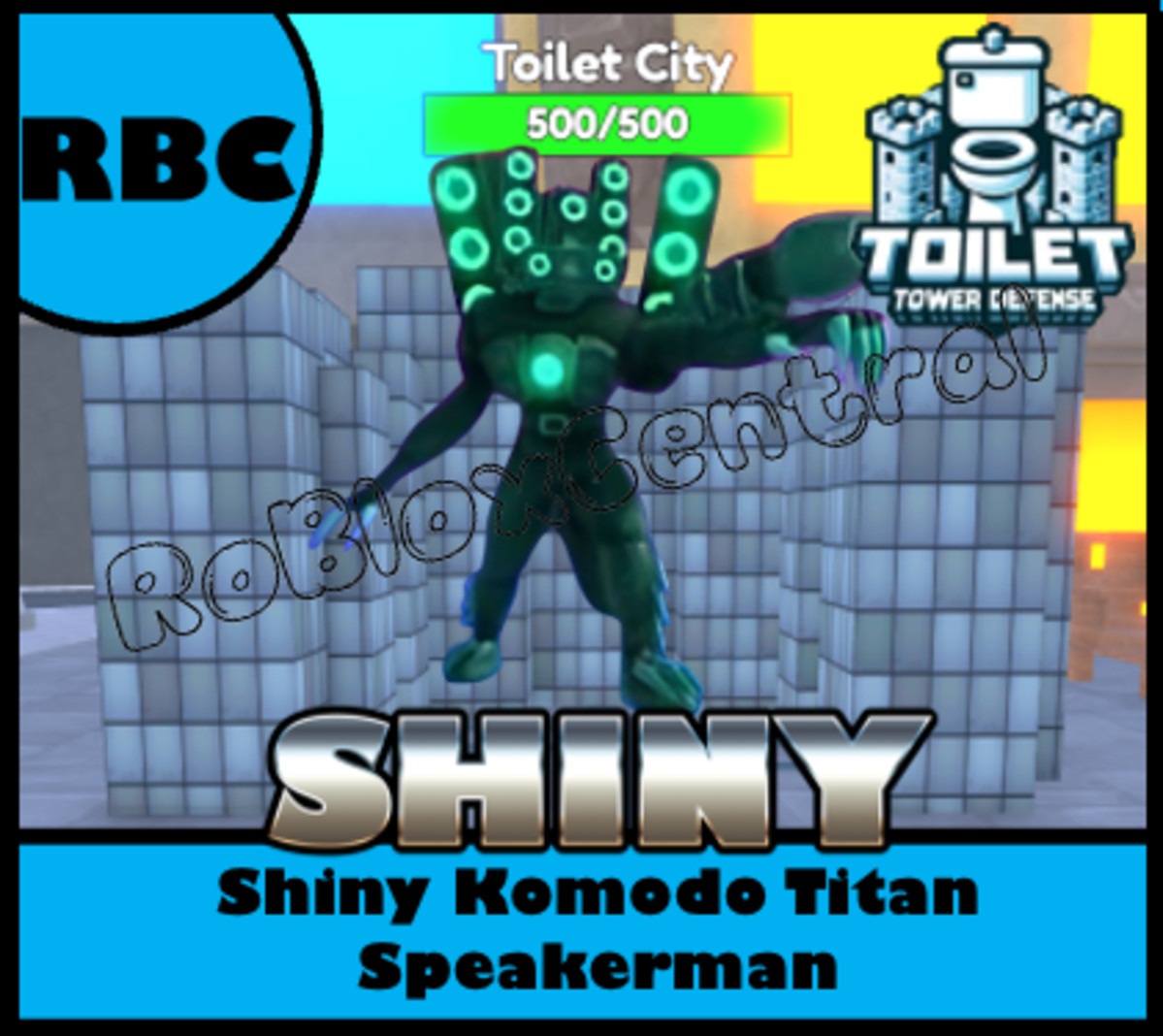 SHINY KOMODO TITAN SPEAKERMAN – CHEAP TOILET TOWER DEFENSE – TTD UNIT