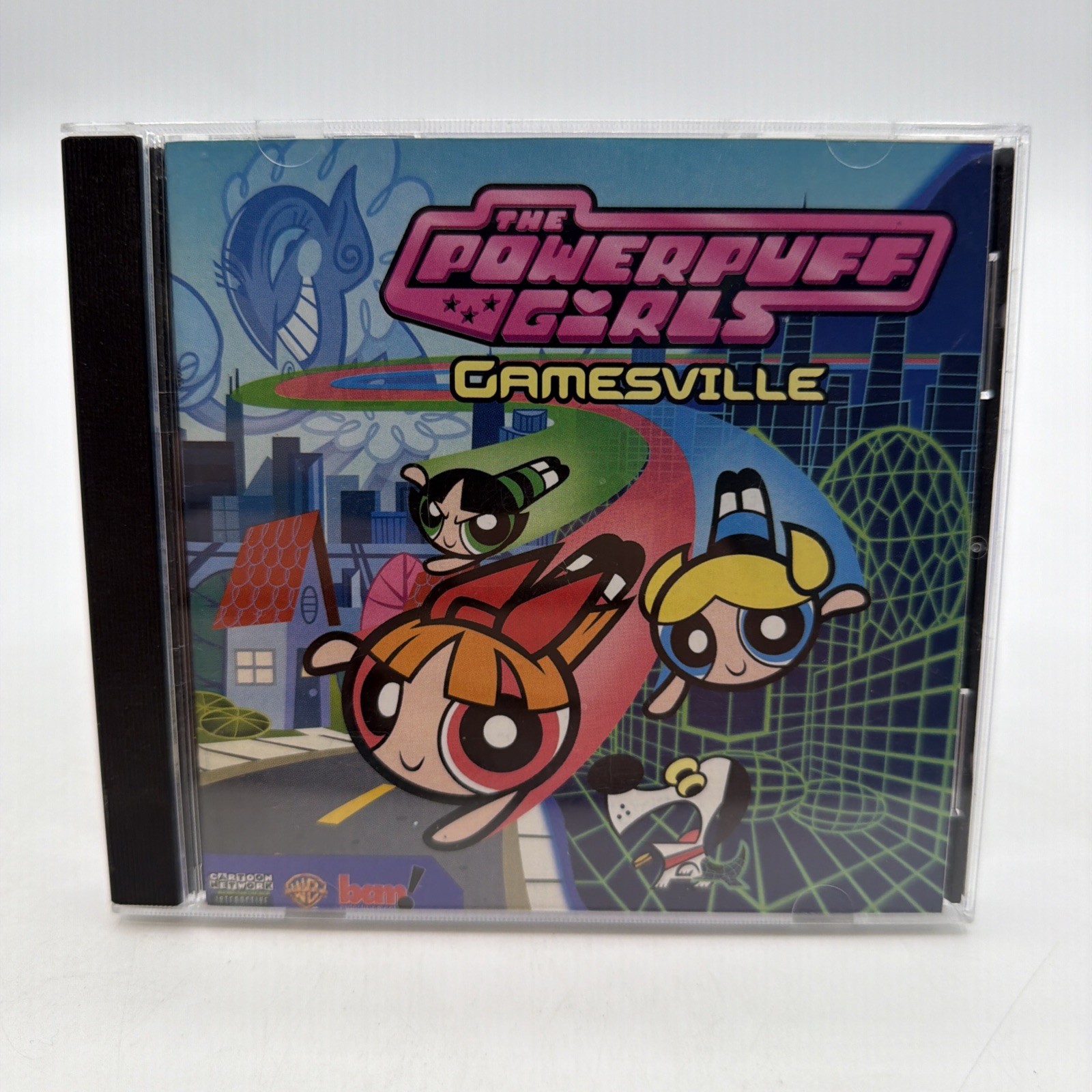 PC CD-ROM THE POWERPUFF GIRLS GAMESVILLE VIDEO GAME DISC 2002