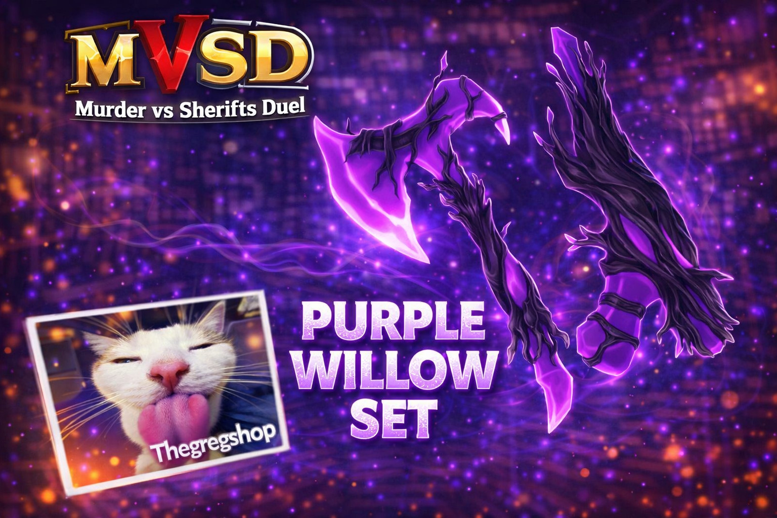 MVSD Roblox | 🔪 Murder vs Sheriffs Duels 🔫 | 🟣 Purple Willow Set 🟣 |
