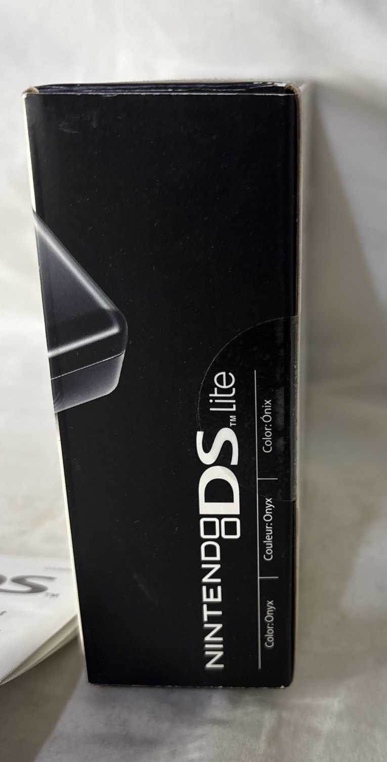 Nintendo DS Lite System Onyx Black BOX & Booklet ONLY
