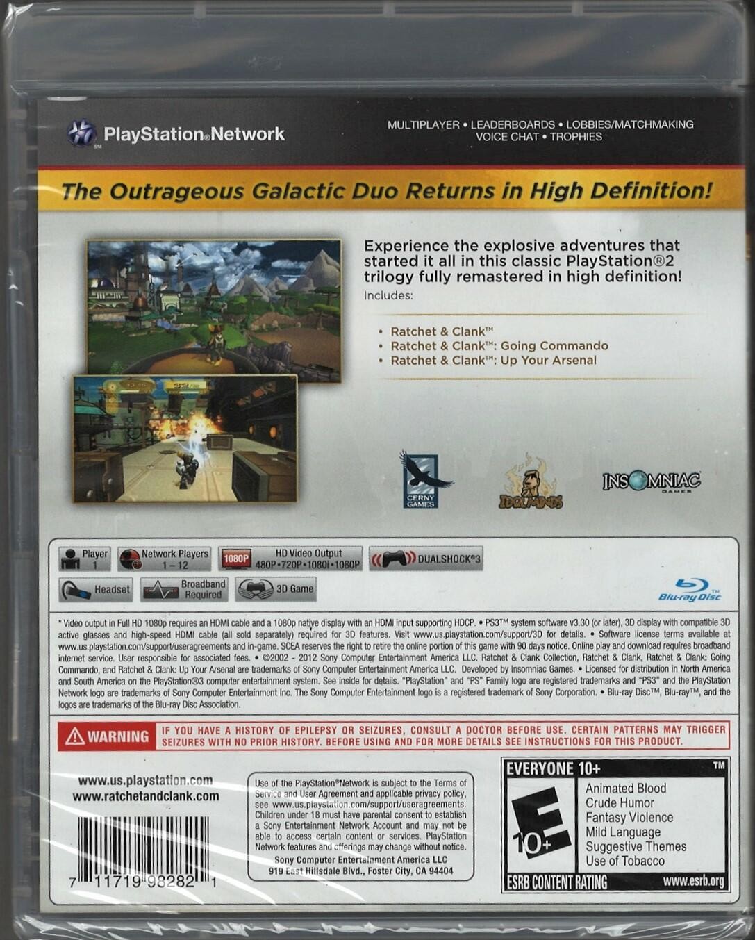 Ratchet & Clank Collection PS3 (Brand New Factory Sealed US Version) Playstation