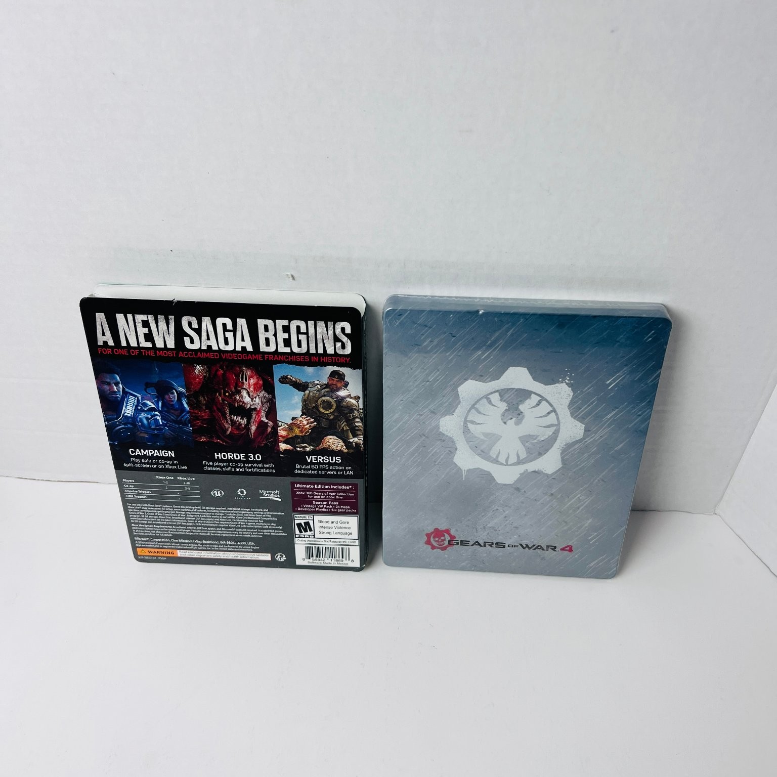 Gears of War 4 Ultimate Edition Xbox One Video Game Steelbook Minor Dent New